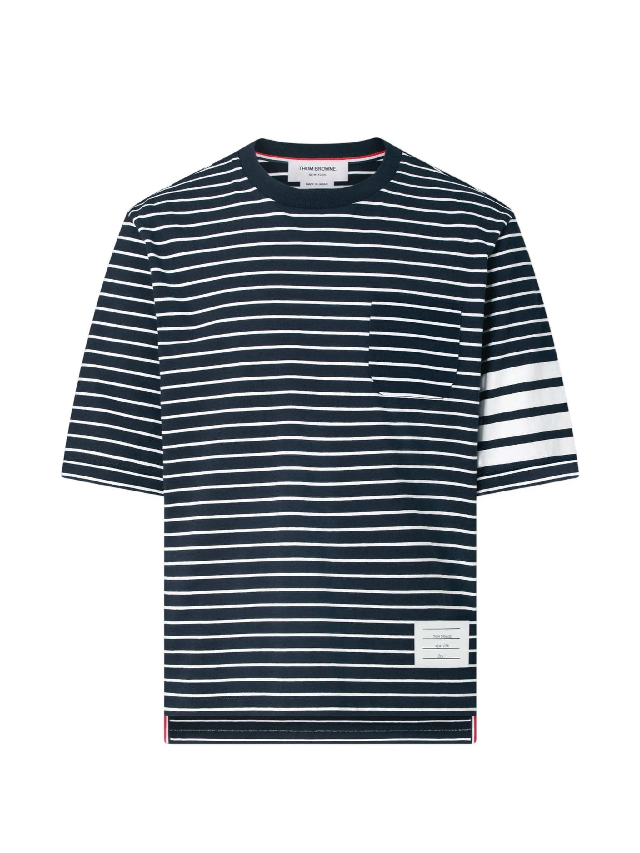 Thom Browne 4 - Bar striped T - shirt