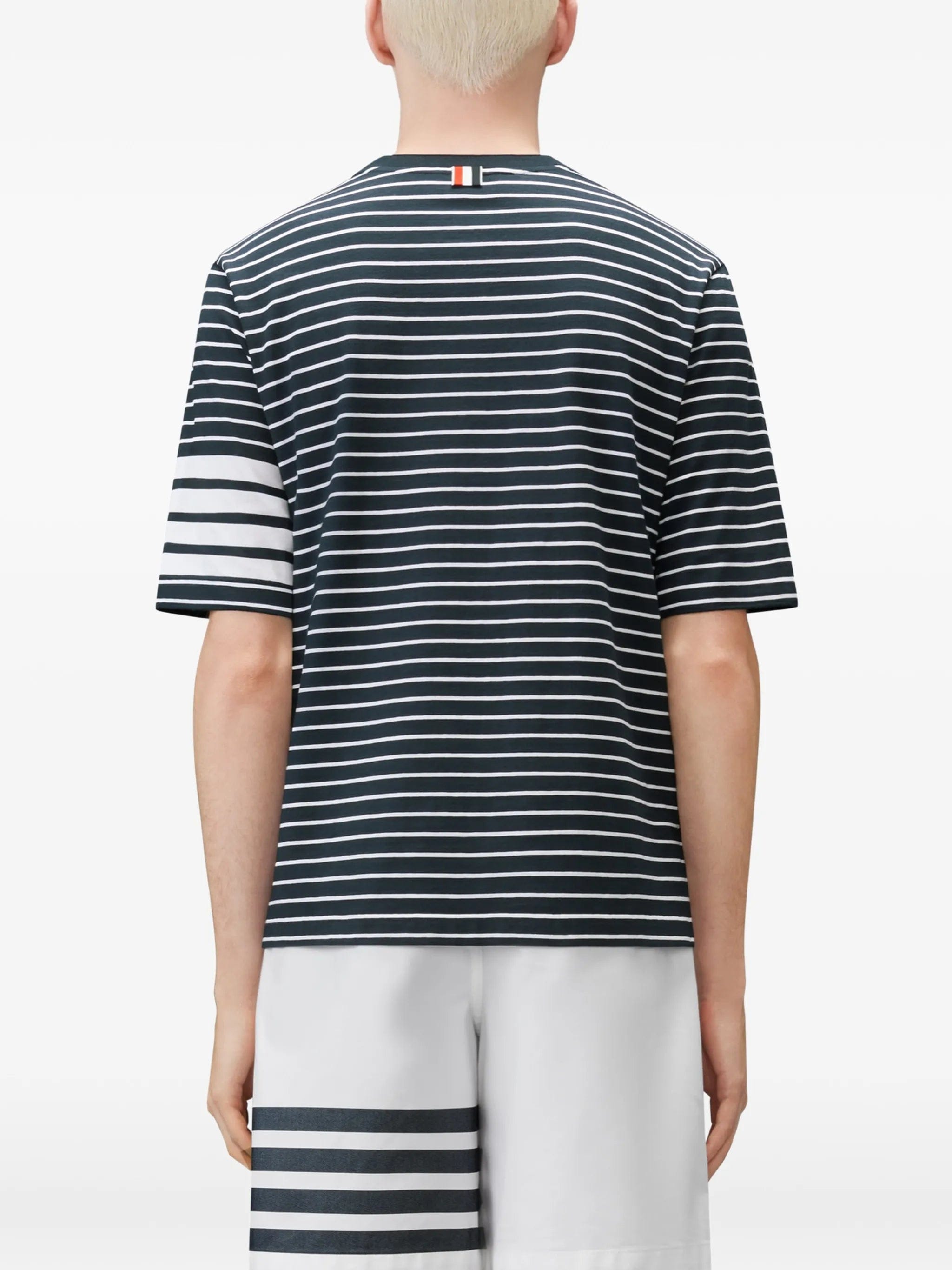 Thom Browne 4 - Bar striped T - shirt