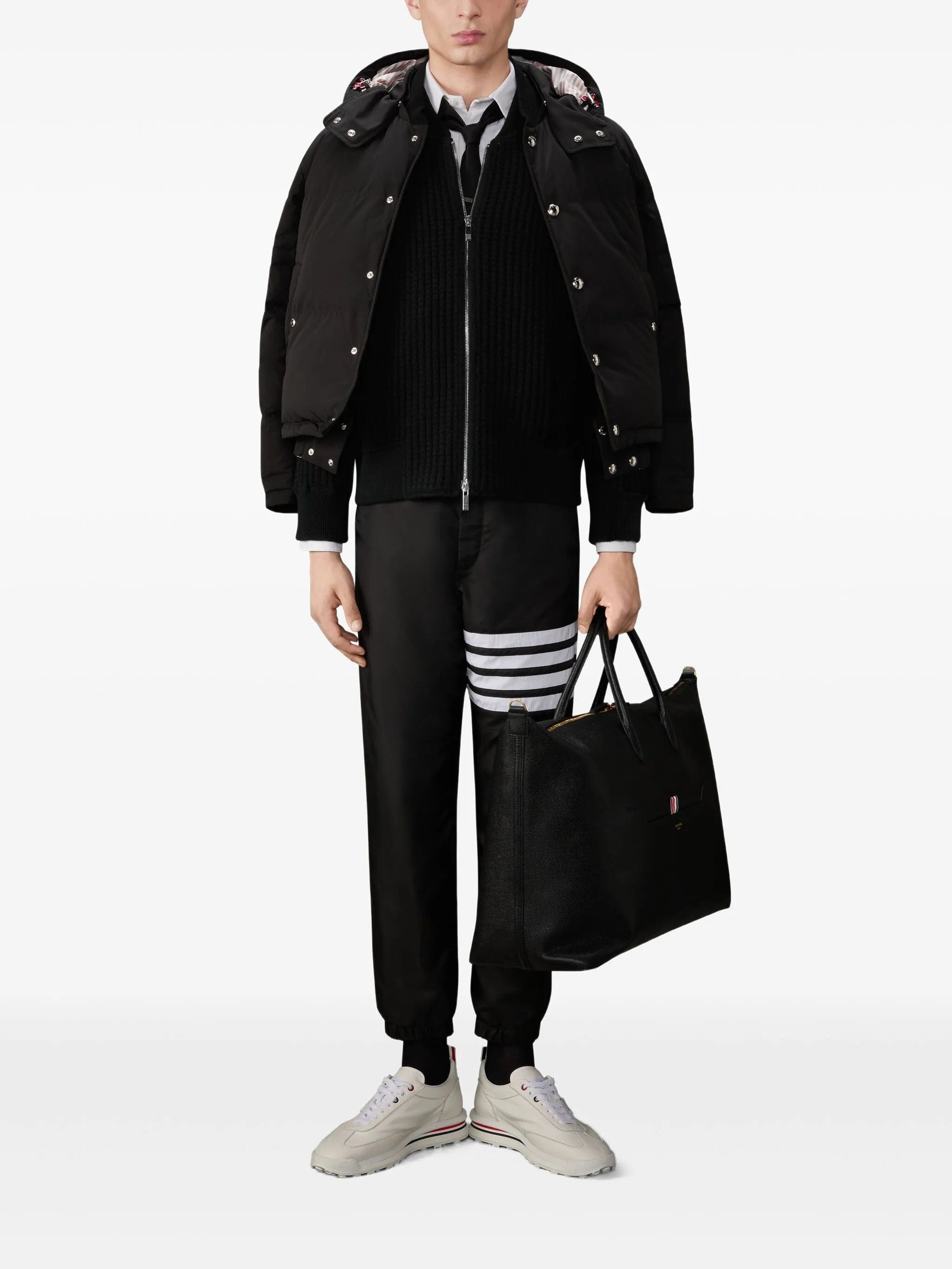 Thom Browne ripstop 4 - Bar track pants