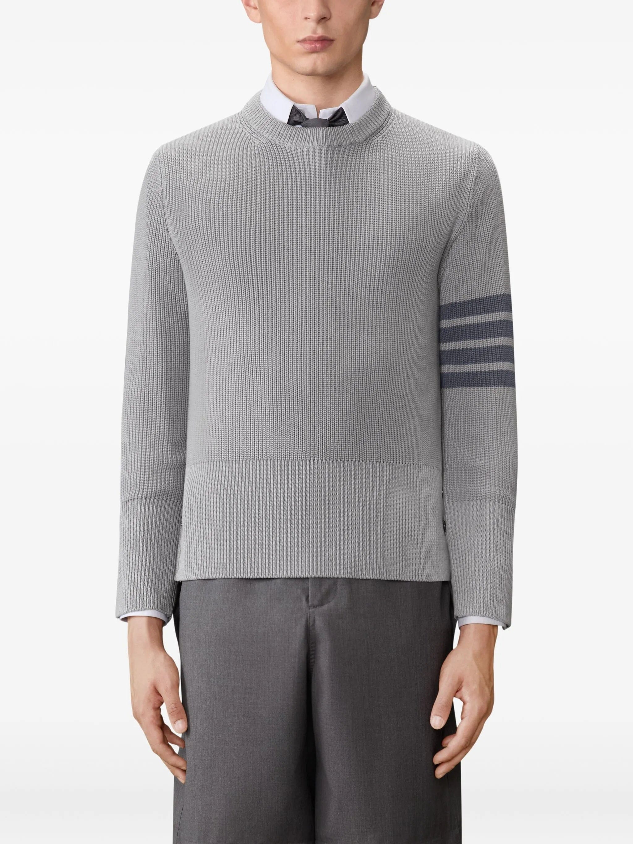 Thom Browne cardigan stitch 4 - Bar pullover