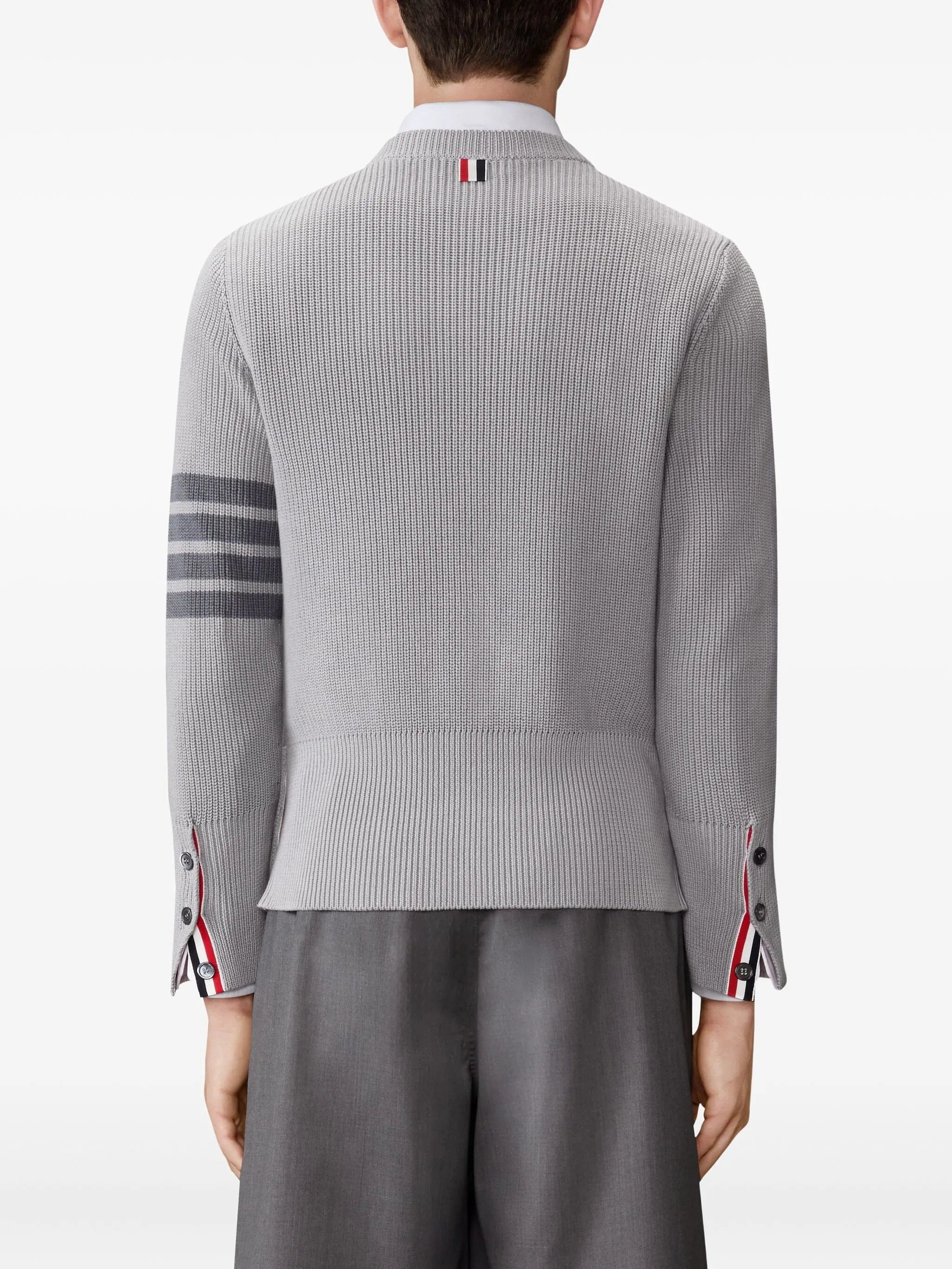 Thom Browne cardigan stitch 4 - Bar pullover