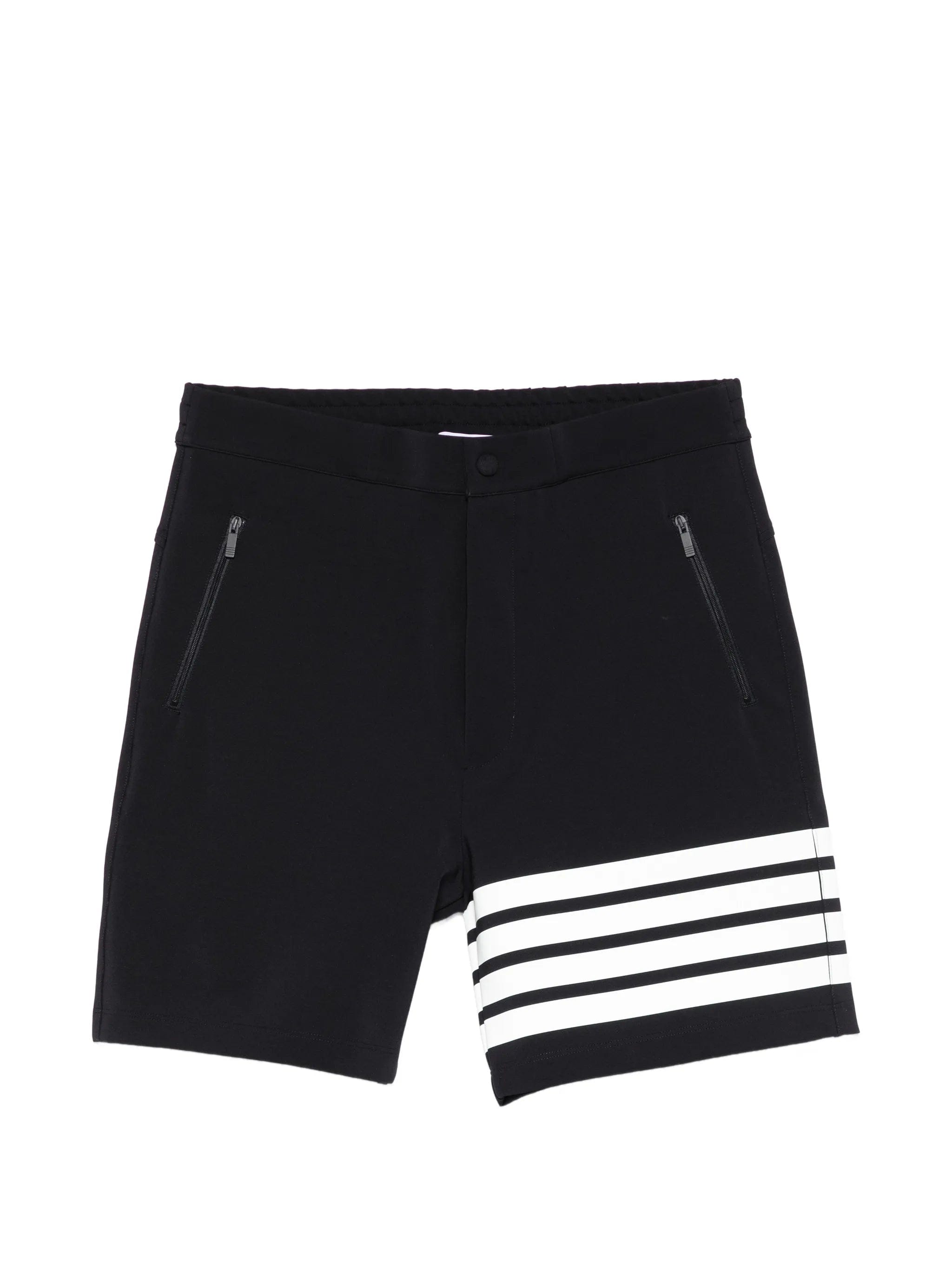 Thom Browne reflective 4 - bar bermuda shorts