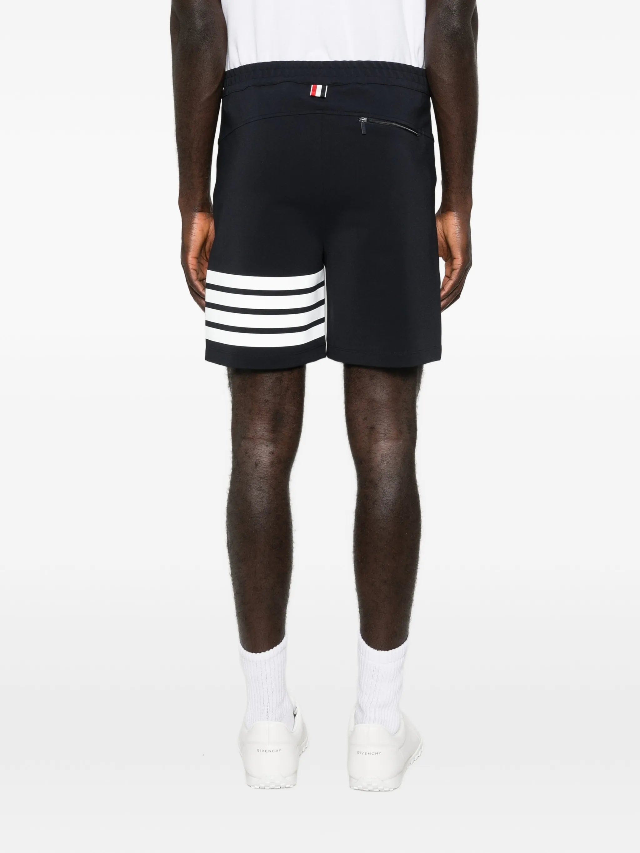 Thom Browne reflective 4 - bar bermuda shorts