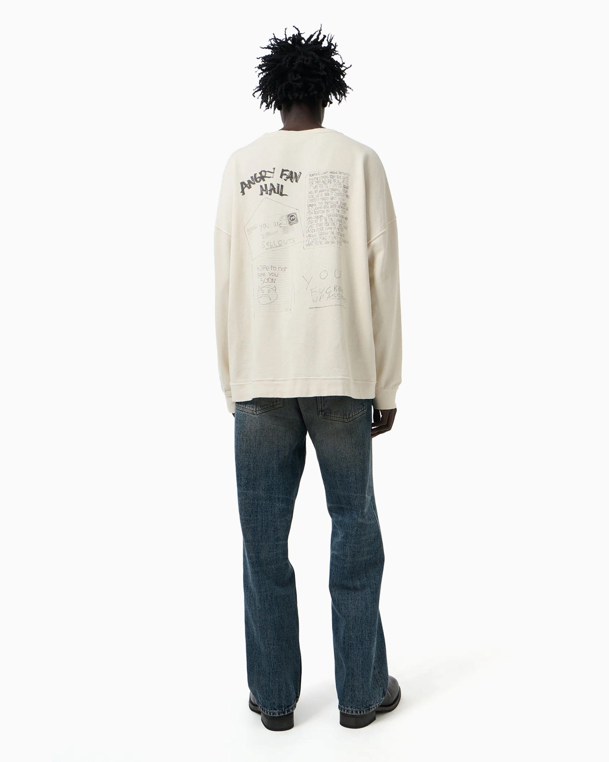 Our Legacy Sudadera con gráfico Oversize Our Legacy Angry Fan Mail para hombre
