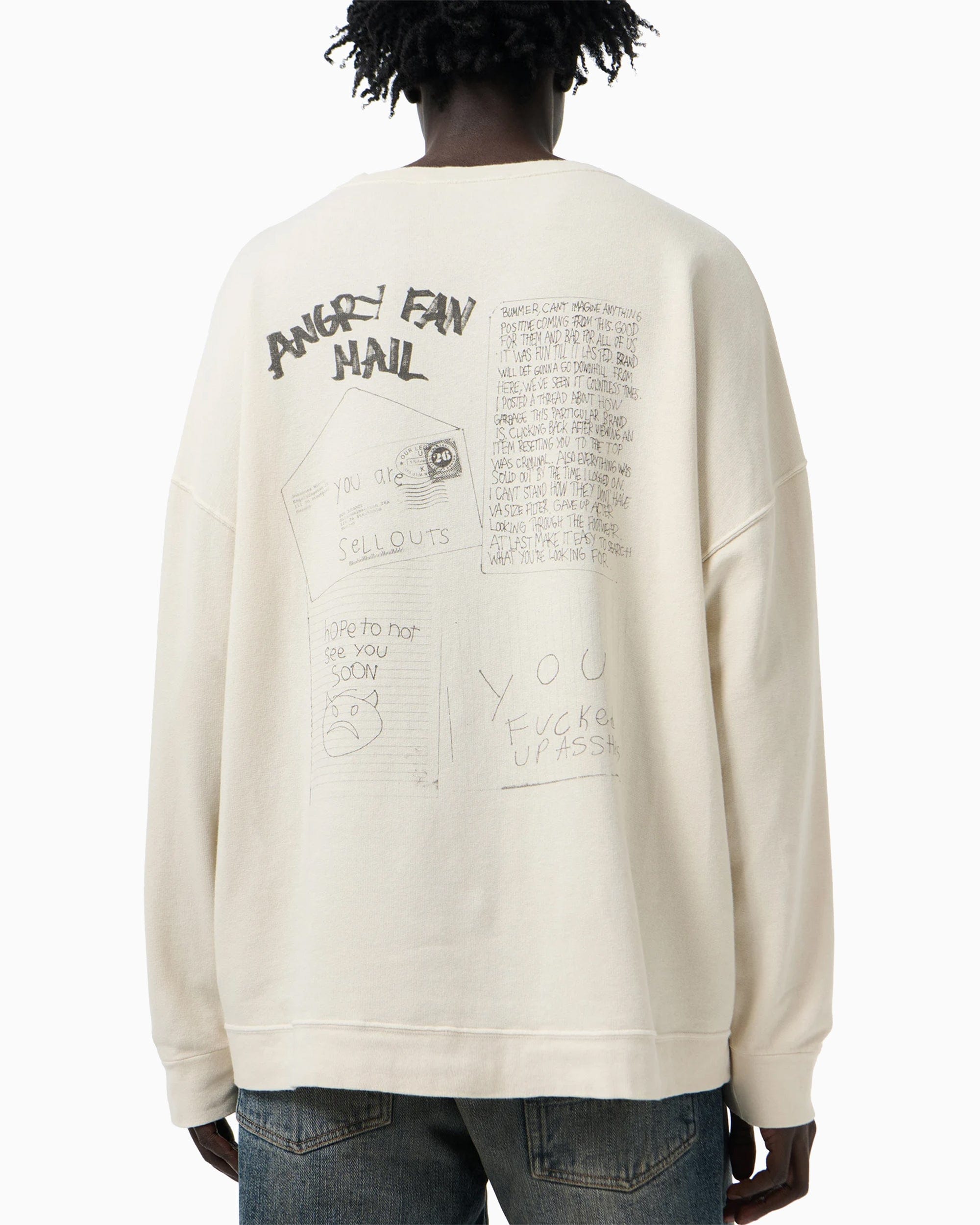 Our Legacy Sudadera con gráfico Oversize Our Legacy Angry Fan Mail para hombre