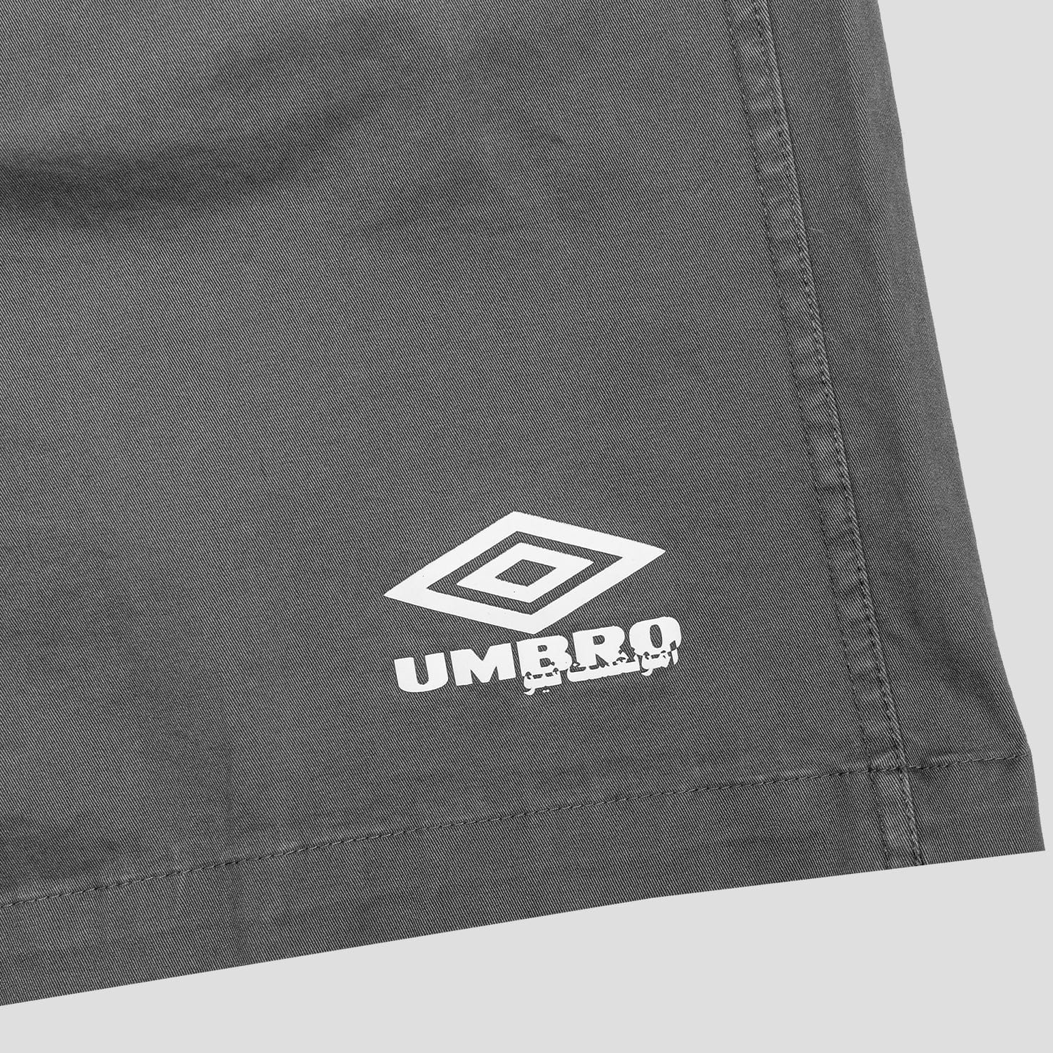 UMBRO amongst few x UMBRO - Chapel End Double Pleated Shorts (Grey)
