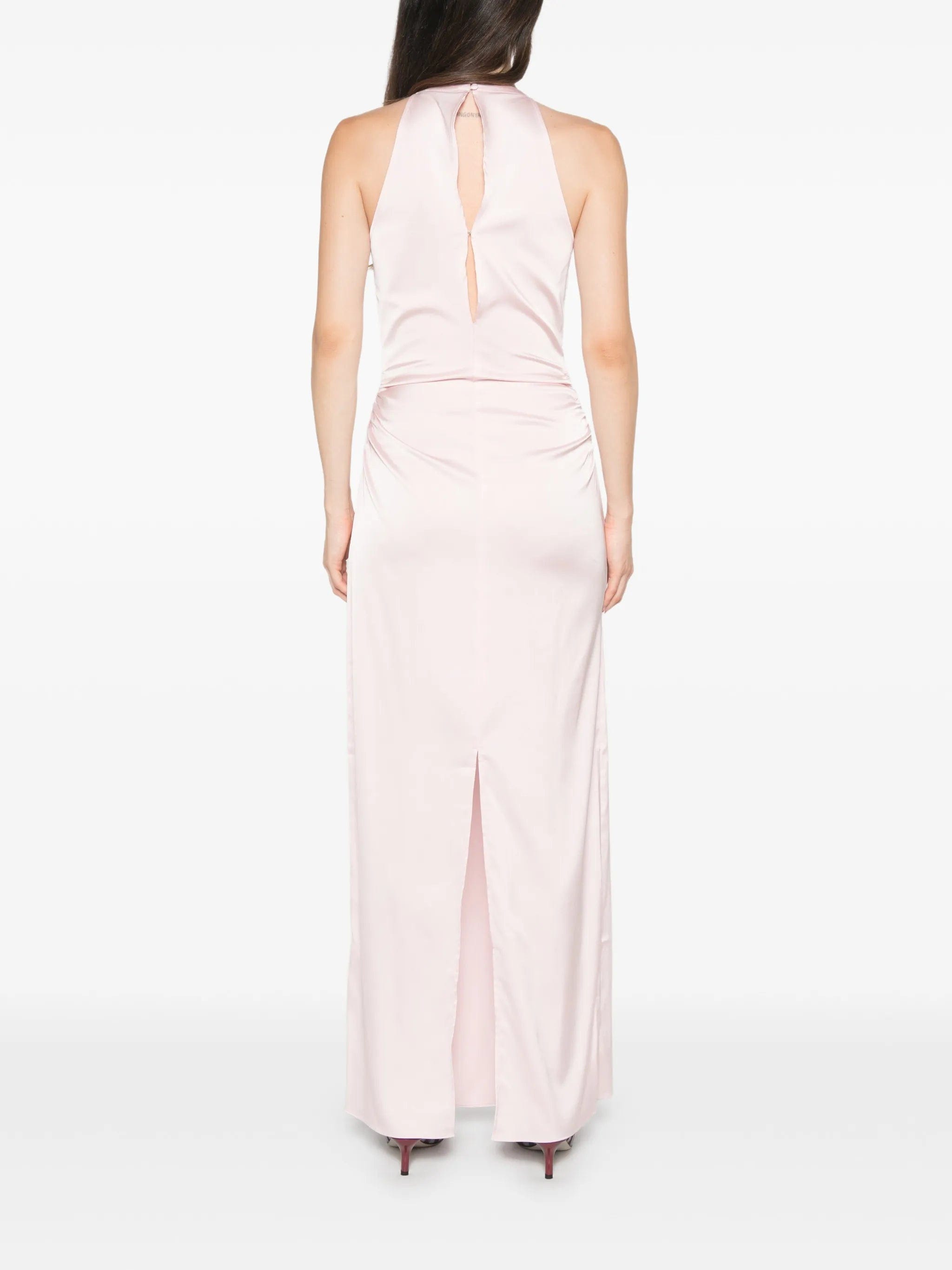 Rotate Birger Christensen halterneck ruched maxi dress