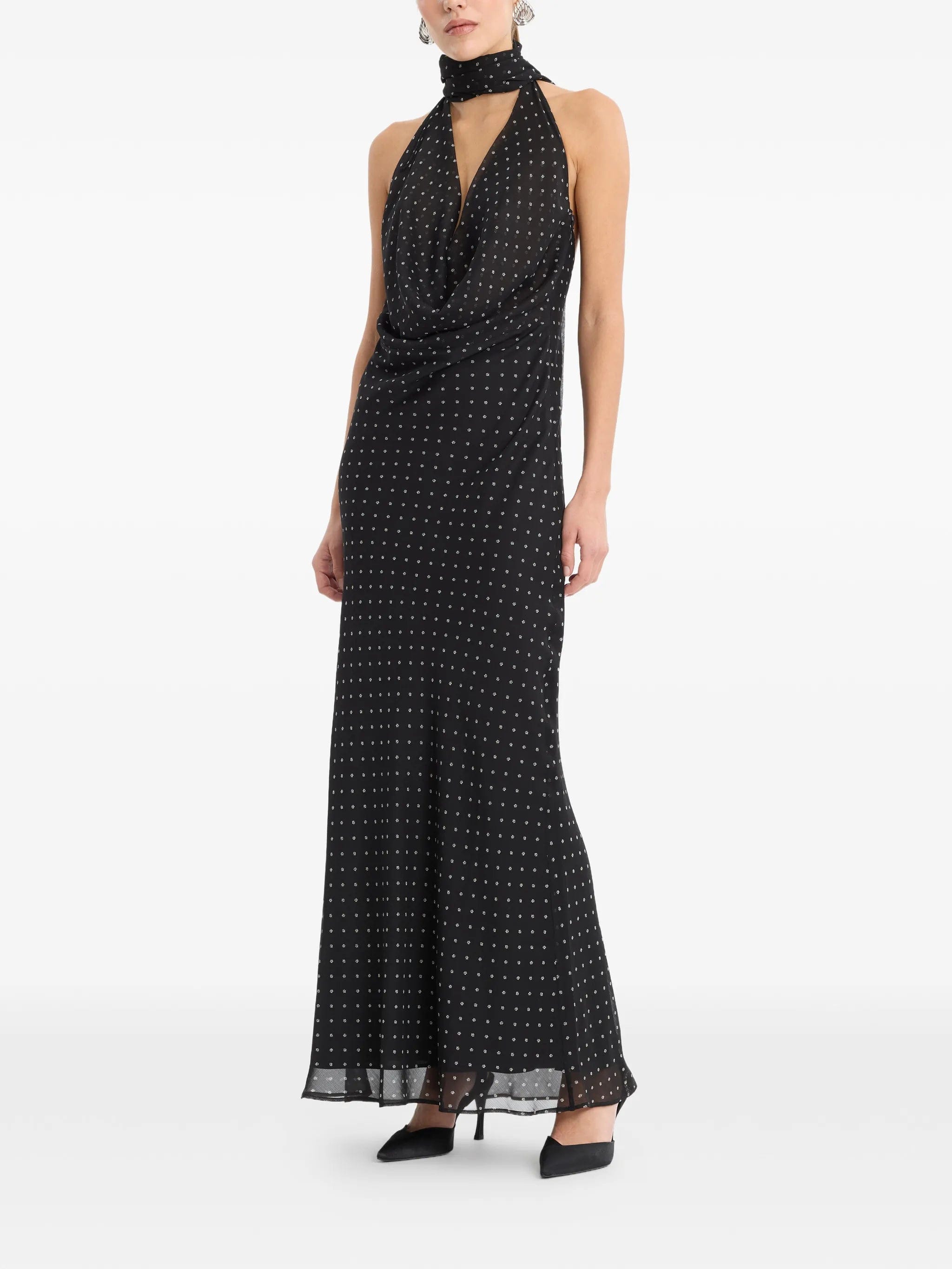 Rotate Birger Christensen chiffon halterneck dress