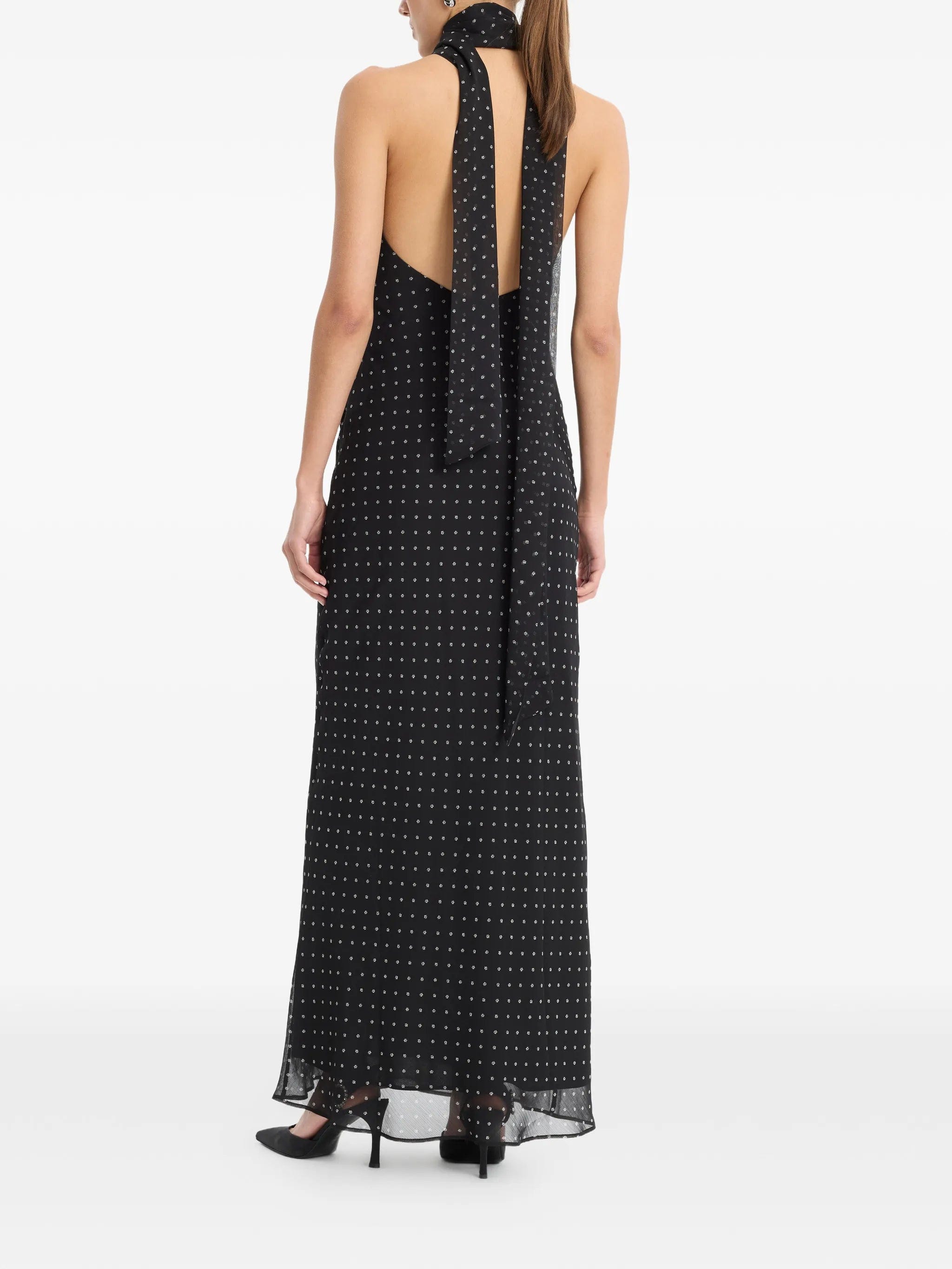 Rotate Birger Christensen chiffon halterneck dress