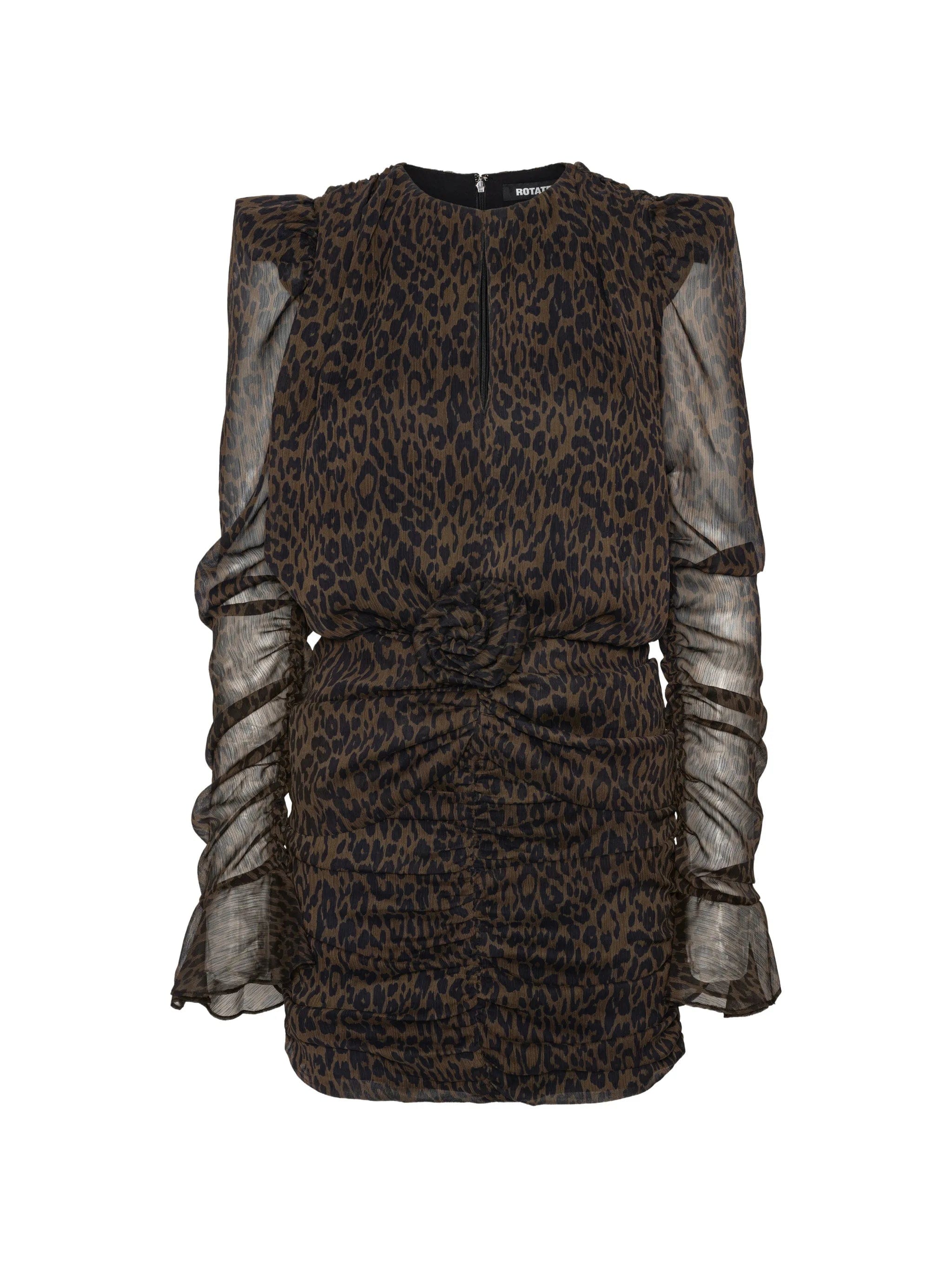 Rotate Birger Christensen ruched flower mini dress