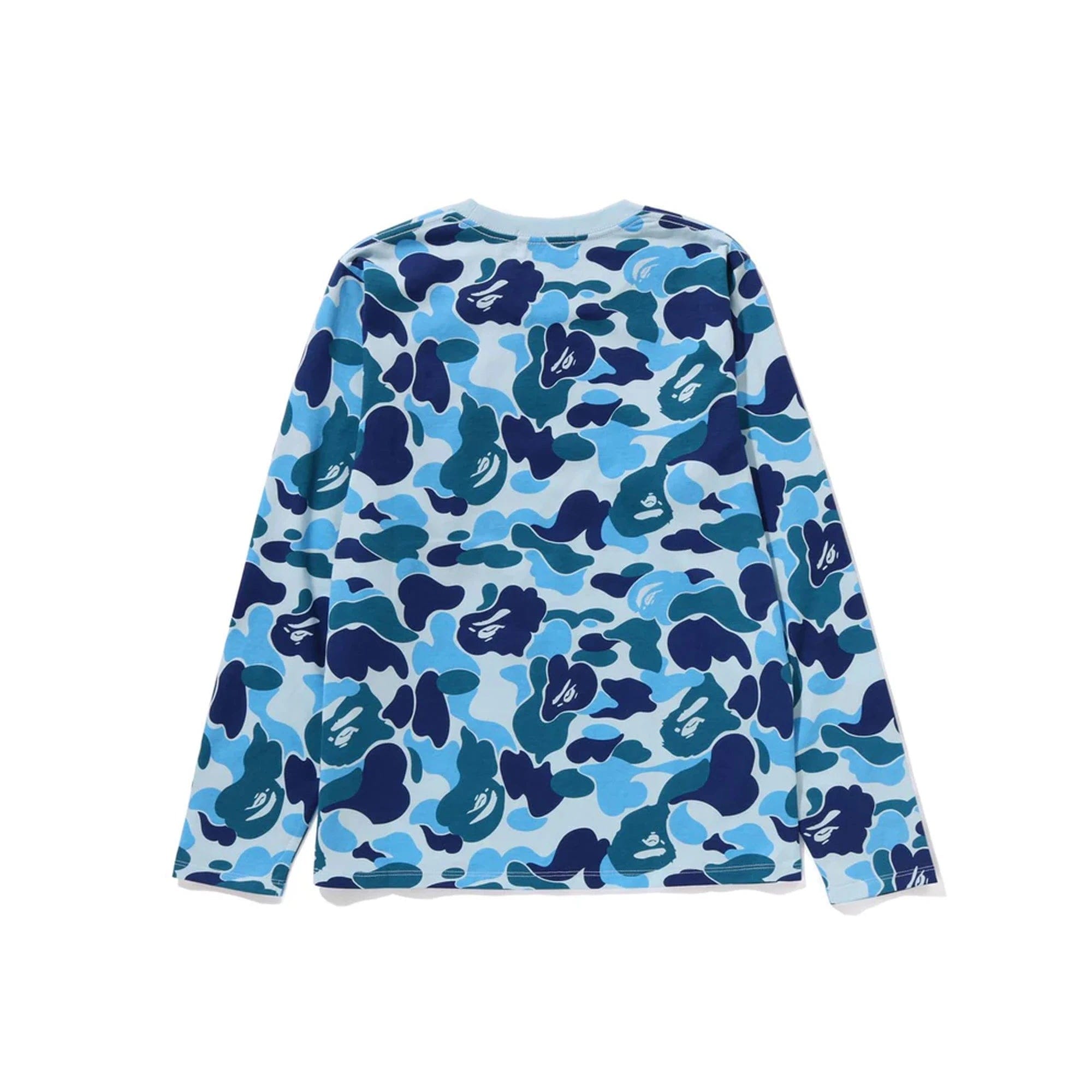 A Bathing Ape BAPE ABC Camo College LS T-Shirt Blue