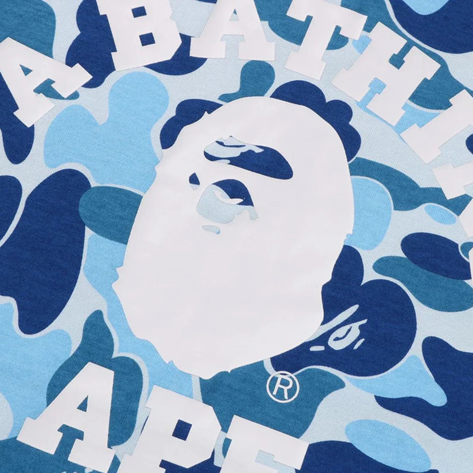 A Bathing Ape BAPE ABC Camo College LS T-Shirt Blue