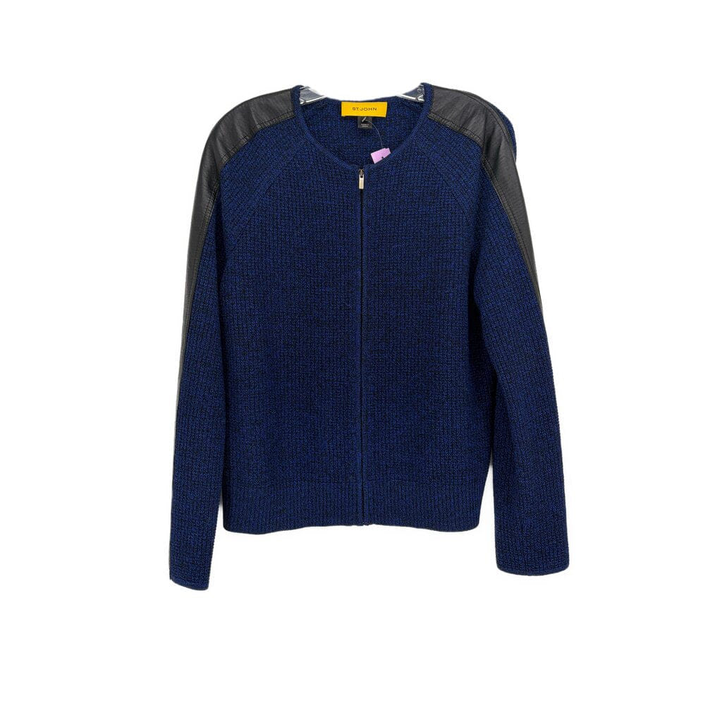 ST JOHN KNIT JACKETS BLUE M
