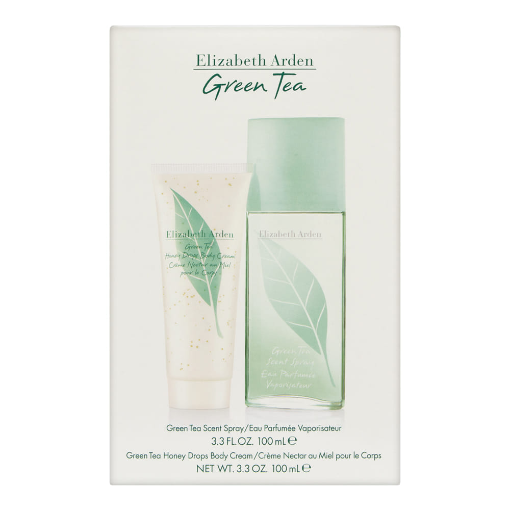 Elizabeth Arden Green Tea by Elizabeth Arden for Women 2 Piece Set Includes: 3.3 oz Eau Parfum Spray + 6.8 oz Honey Drops Body Cream