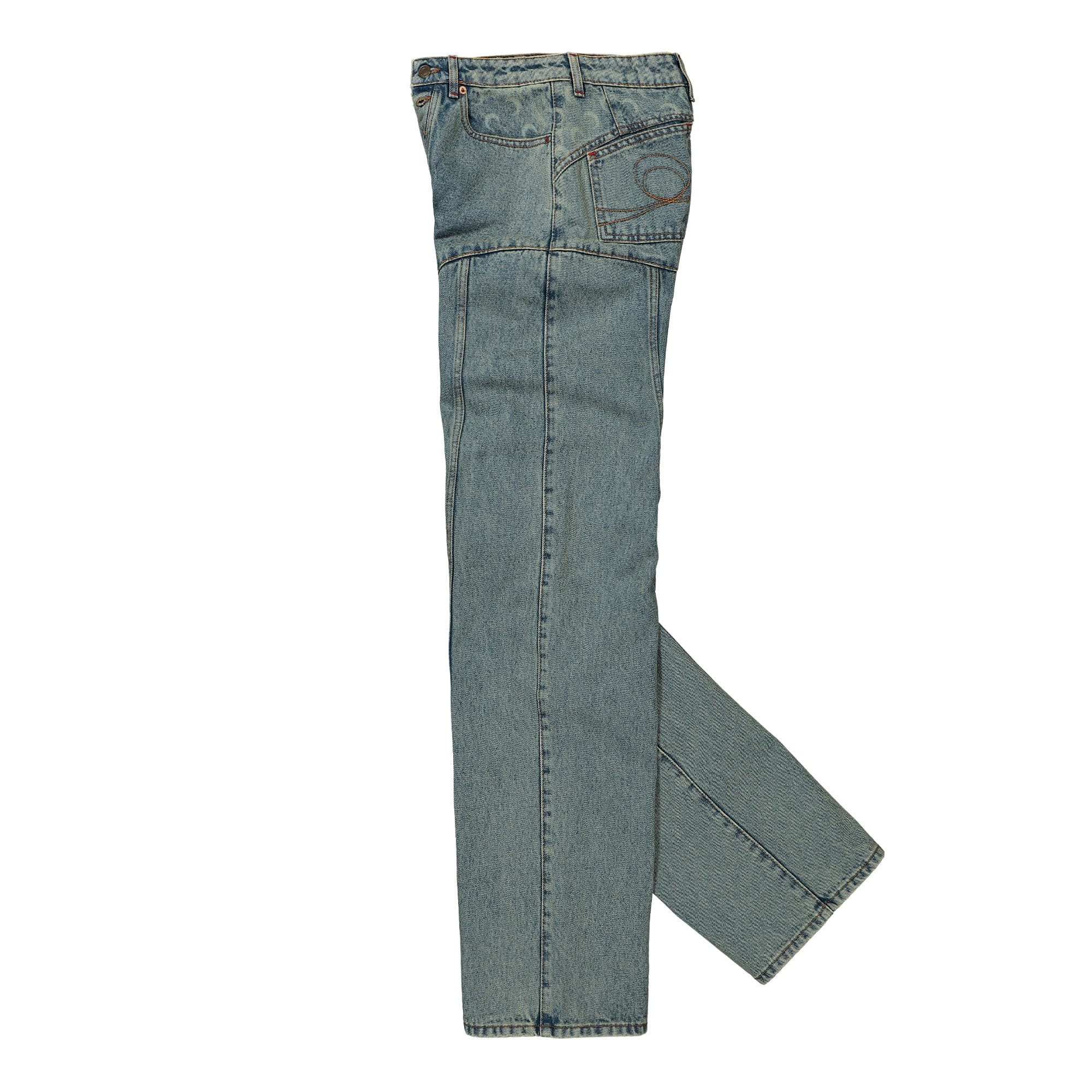 Marine Serre Moon Laser Denim Flare Jeans