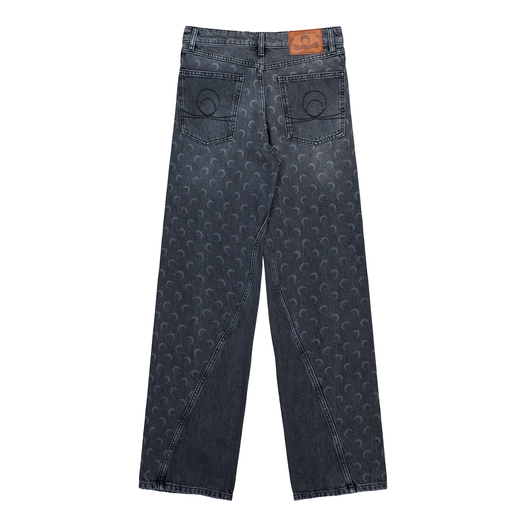 Marine Serre Moon Laser Denim Baggy Jeans