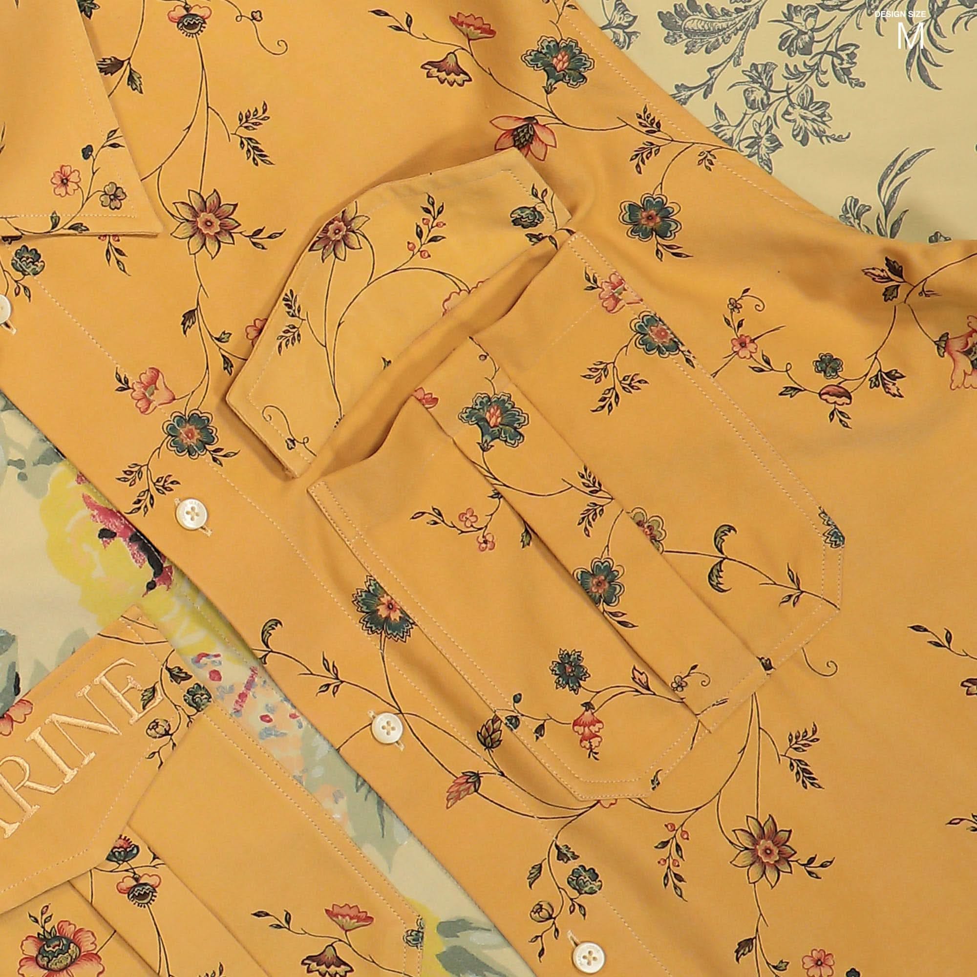 Marine Serre Upcycled Floral Linen Twin Pocket Shirt