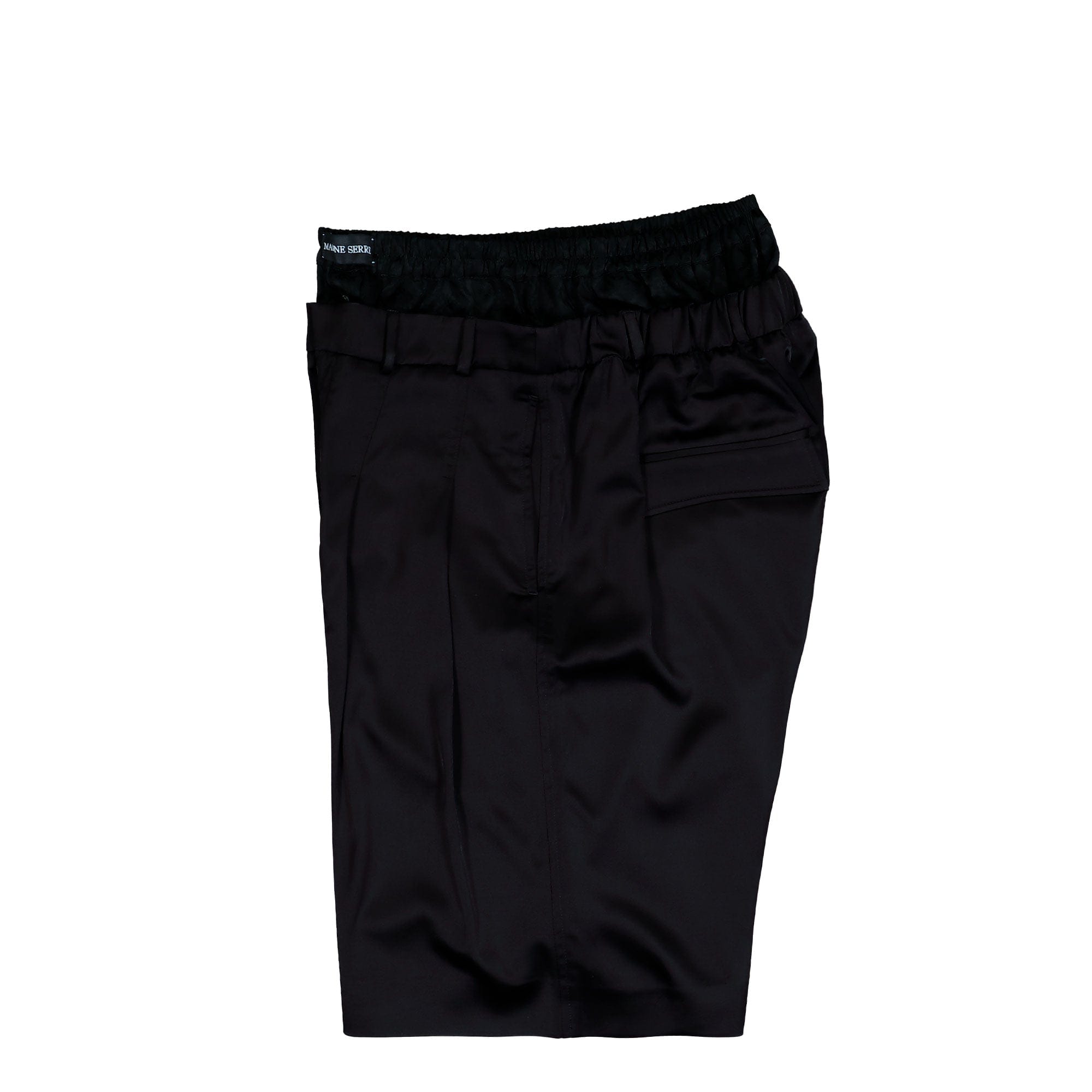 Marine Serre Draped Satin Boxer Waisted Shorts