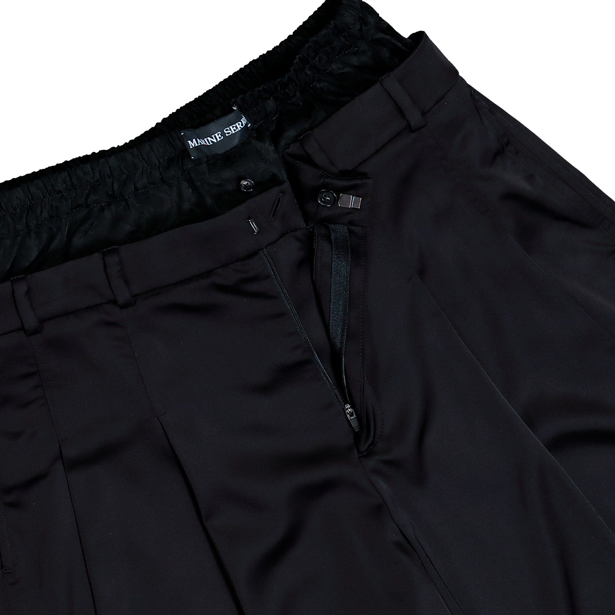 Marine Serre Draped Satin Boxer Waisted Shorts