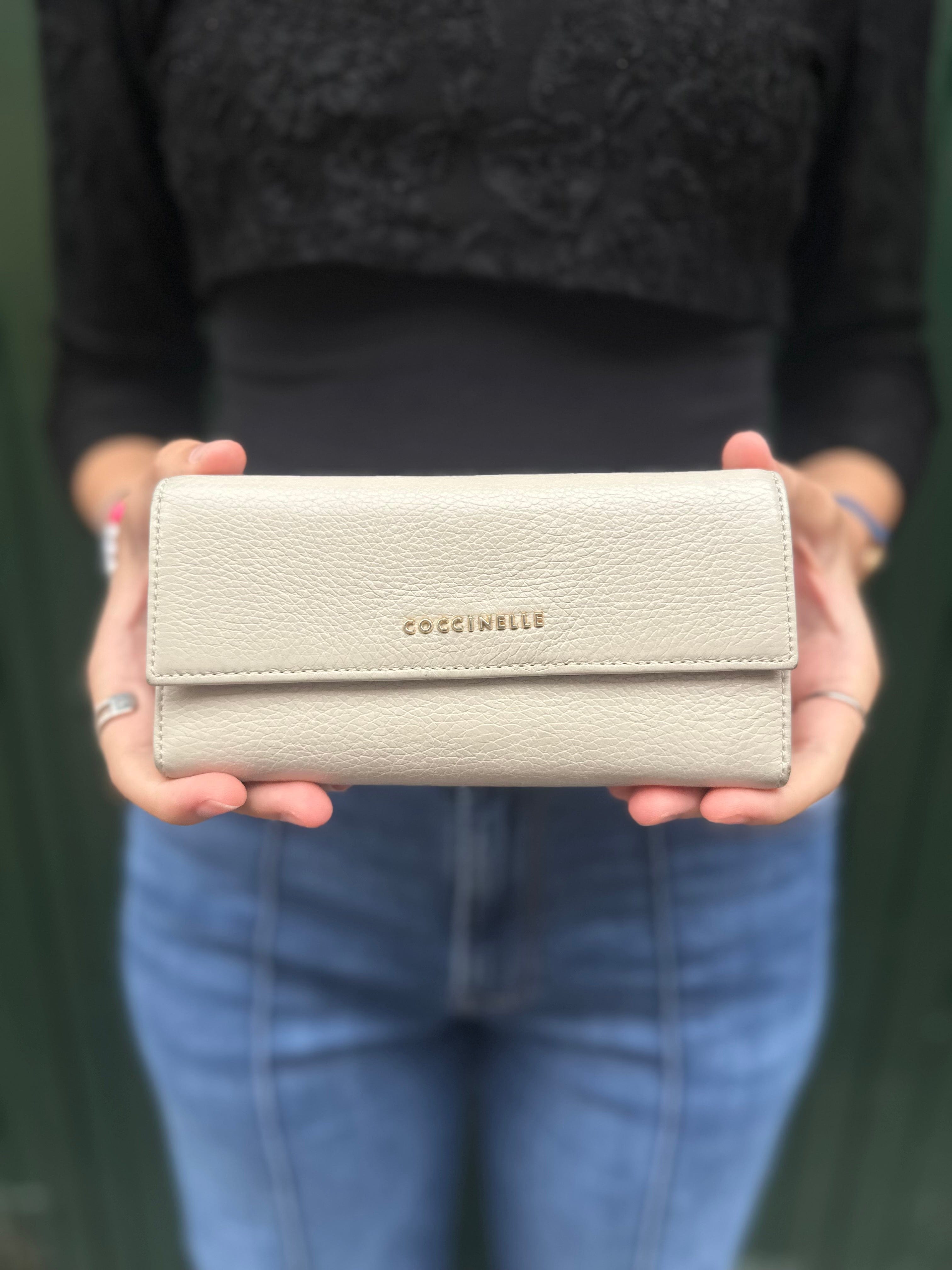 Coccinelle Taupe Long Leather Wallet