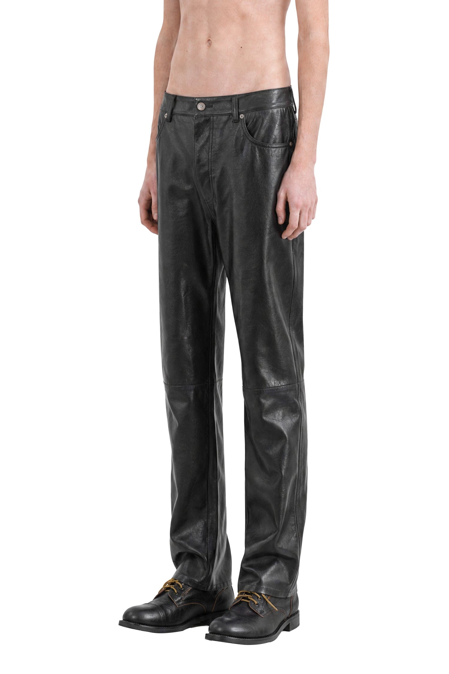 MM6 Maison Margiela Leather - effect Trousers