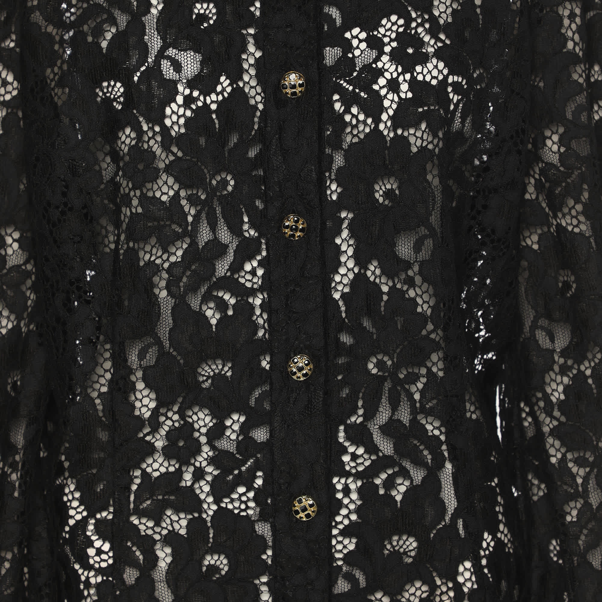 Zimmermann Black Lace Long Sleeve Shirt