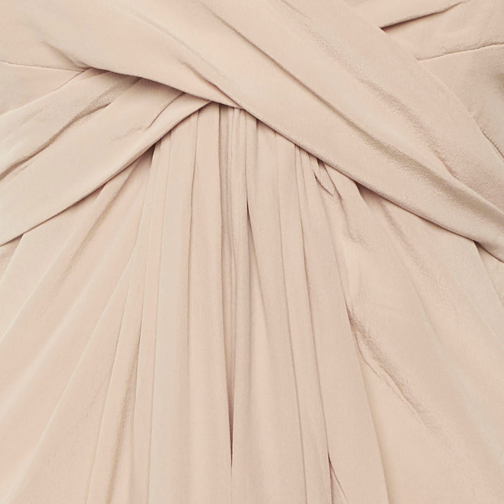 Zimmermann Peach Silk Strapless Mini Dress