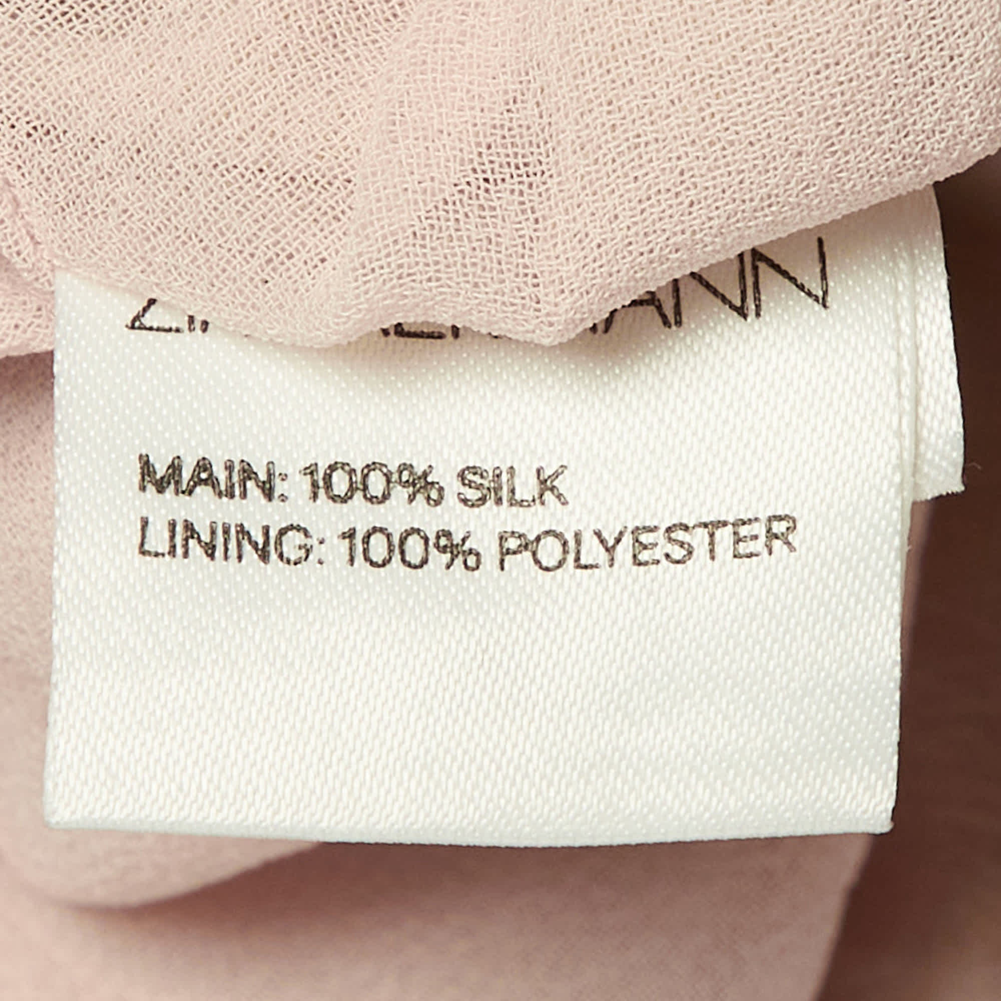 Zimmermann Peach Silk Strapless Mini Dress