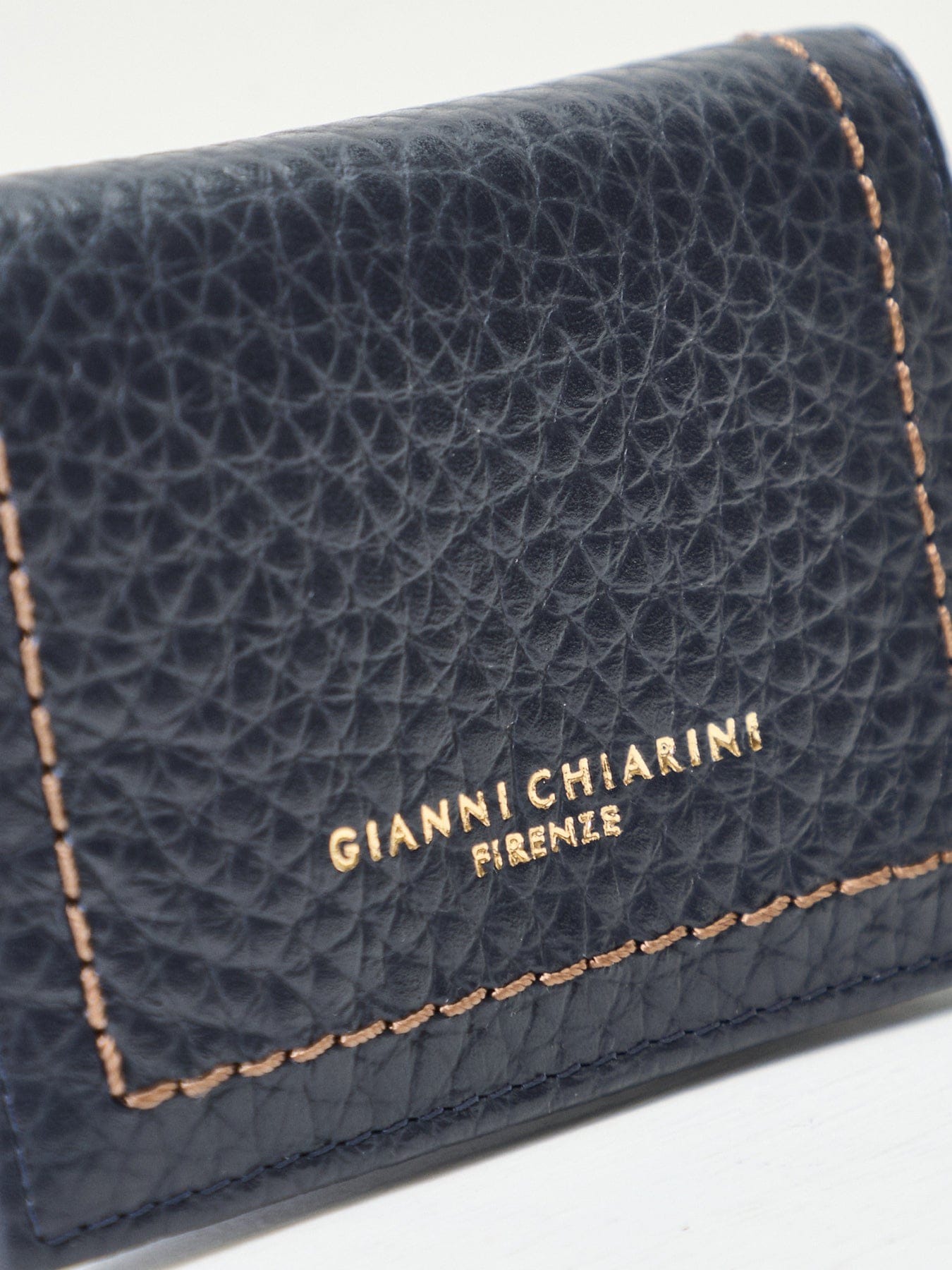 Gianni Chiarini Bubble Leather Card Holder Brown