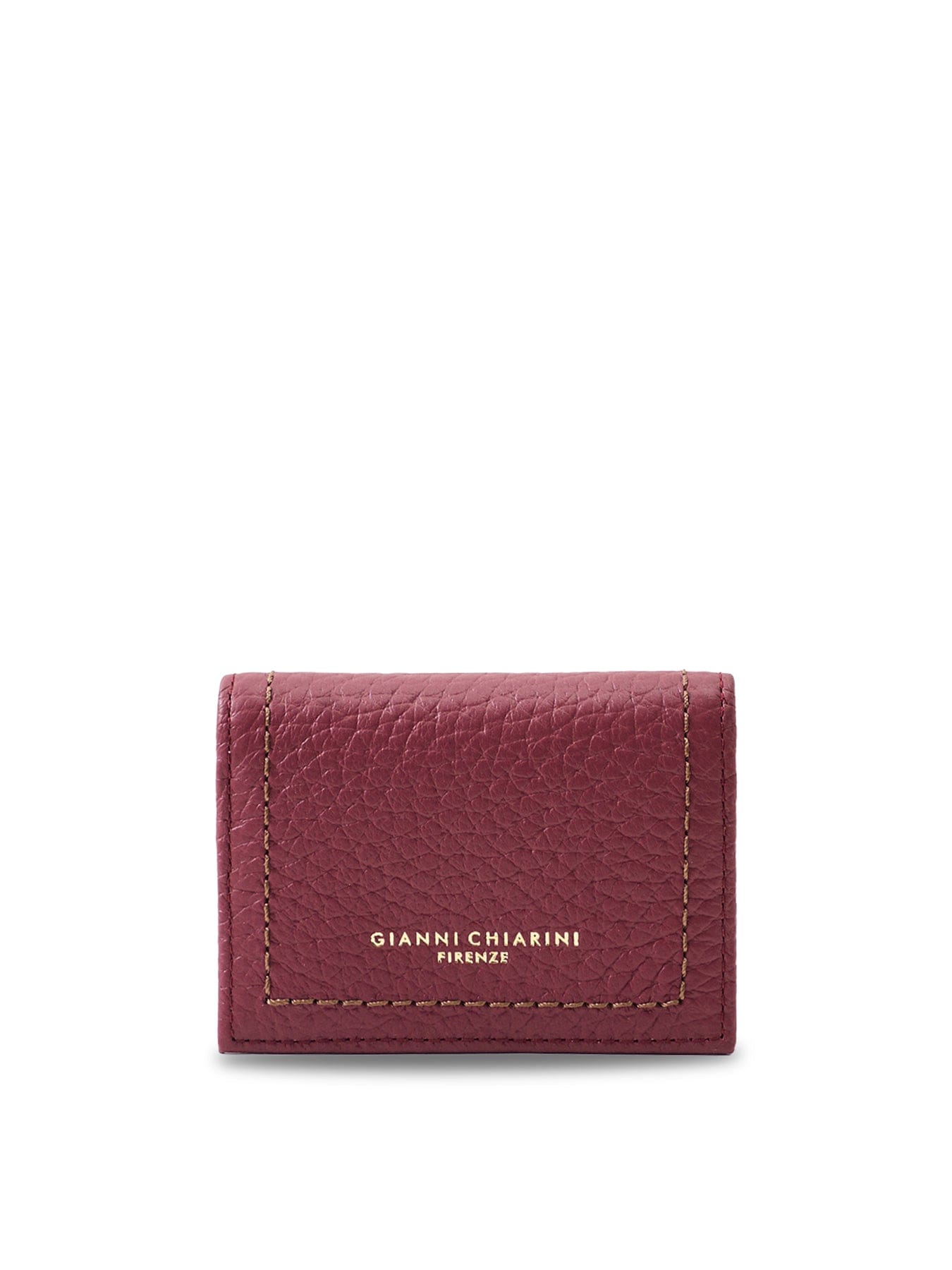 Gianni Chiarini Bubble Leather Card Holder Burgundy