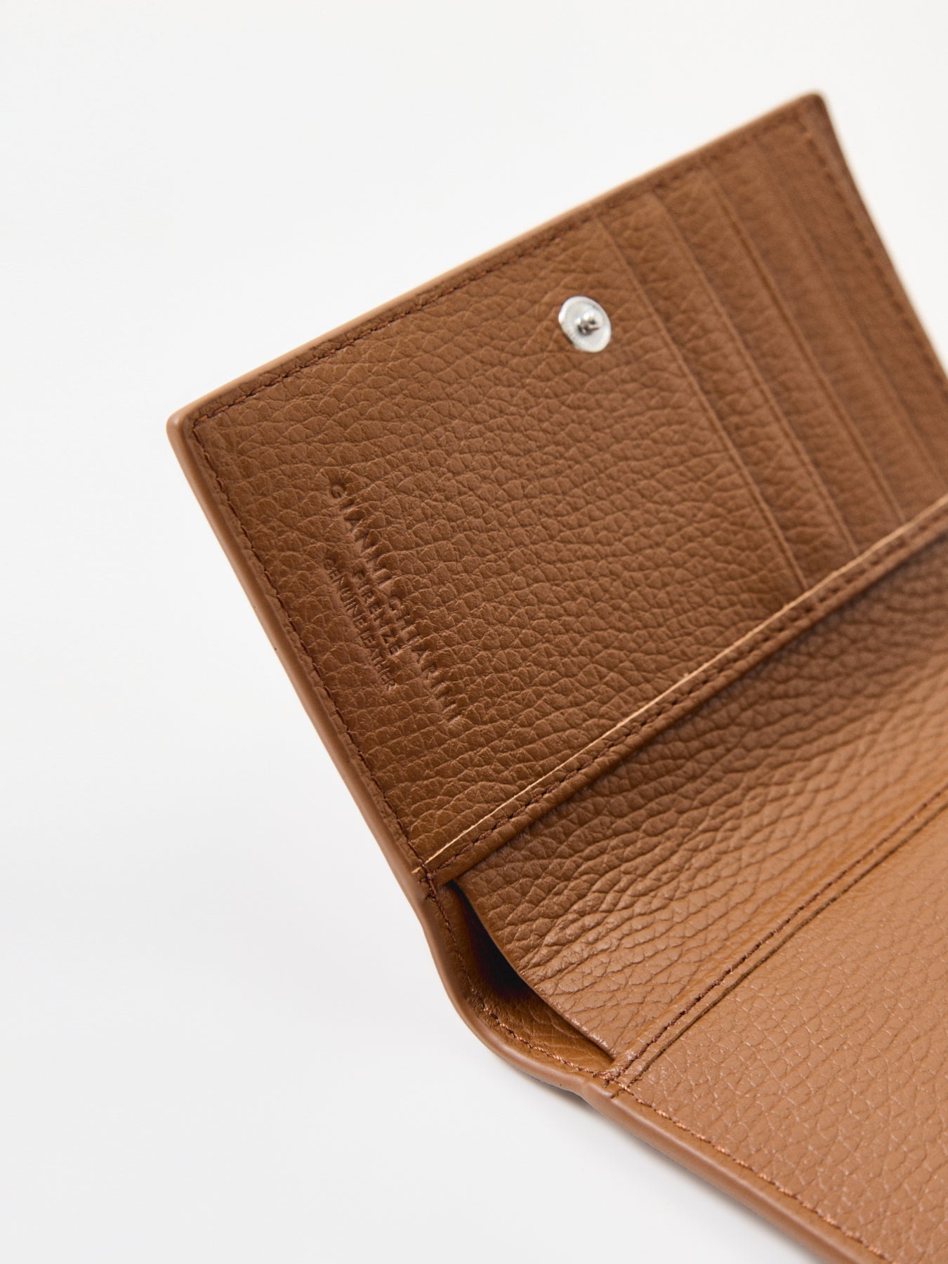Gianni Chiarini Grana Dollaro Zip Top Wallet Tan