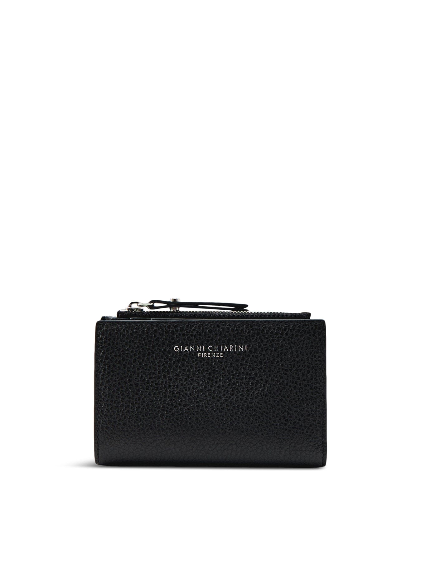 Gianni Chiarini Grana Dollaro Zip Top Wallet Black