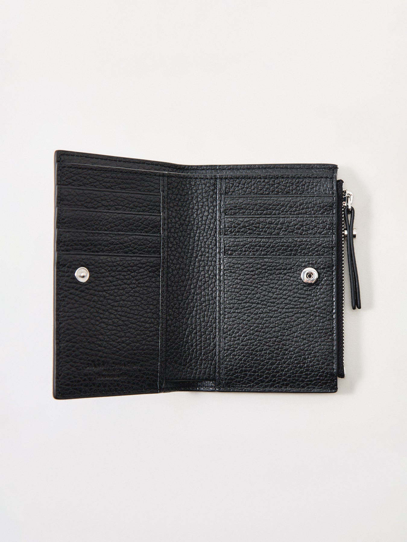 Gianni Chiarini Grana Dollaro Zip Top Wallet Black