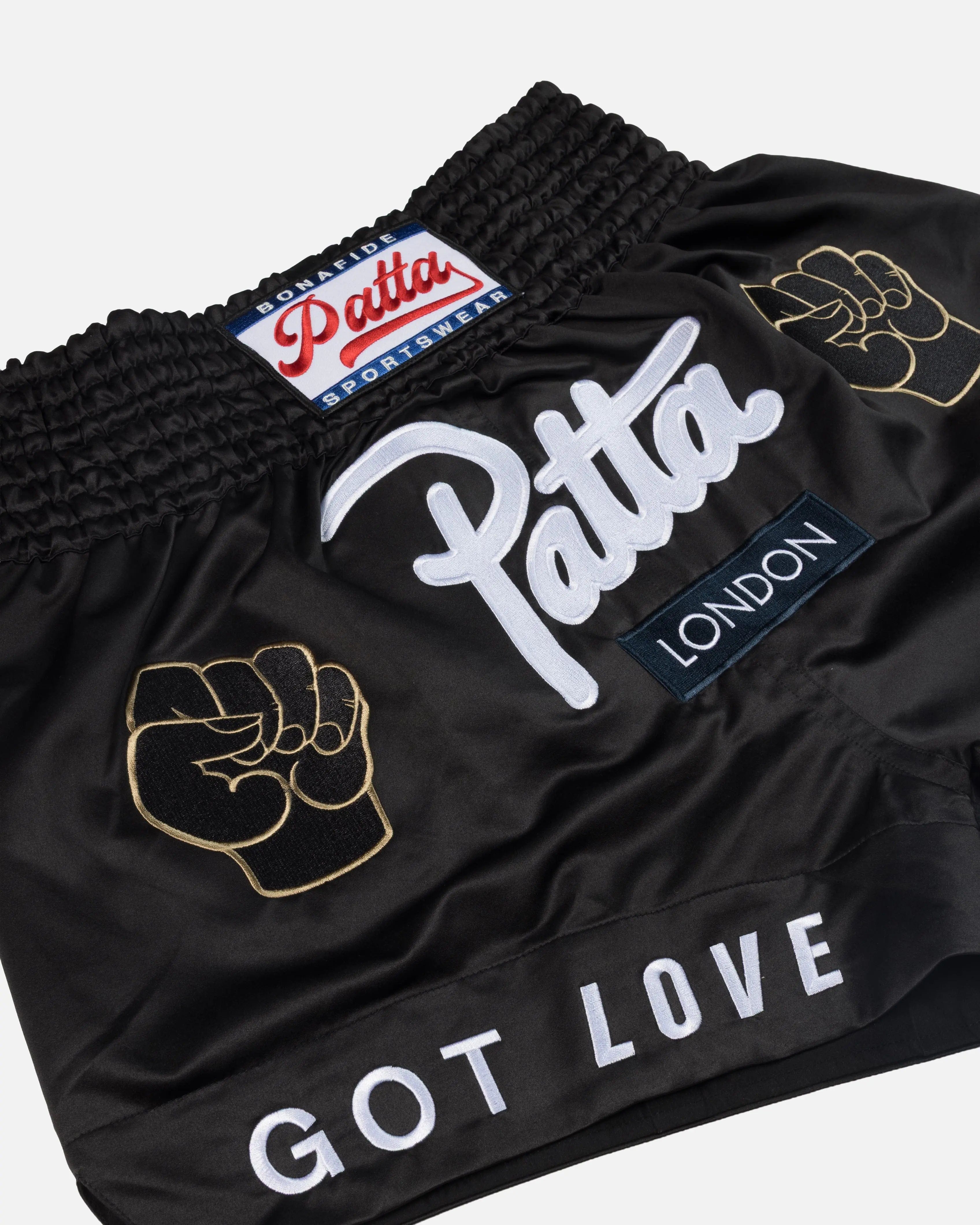 Patta London Chapter Muay Thai Shorts (Black)
