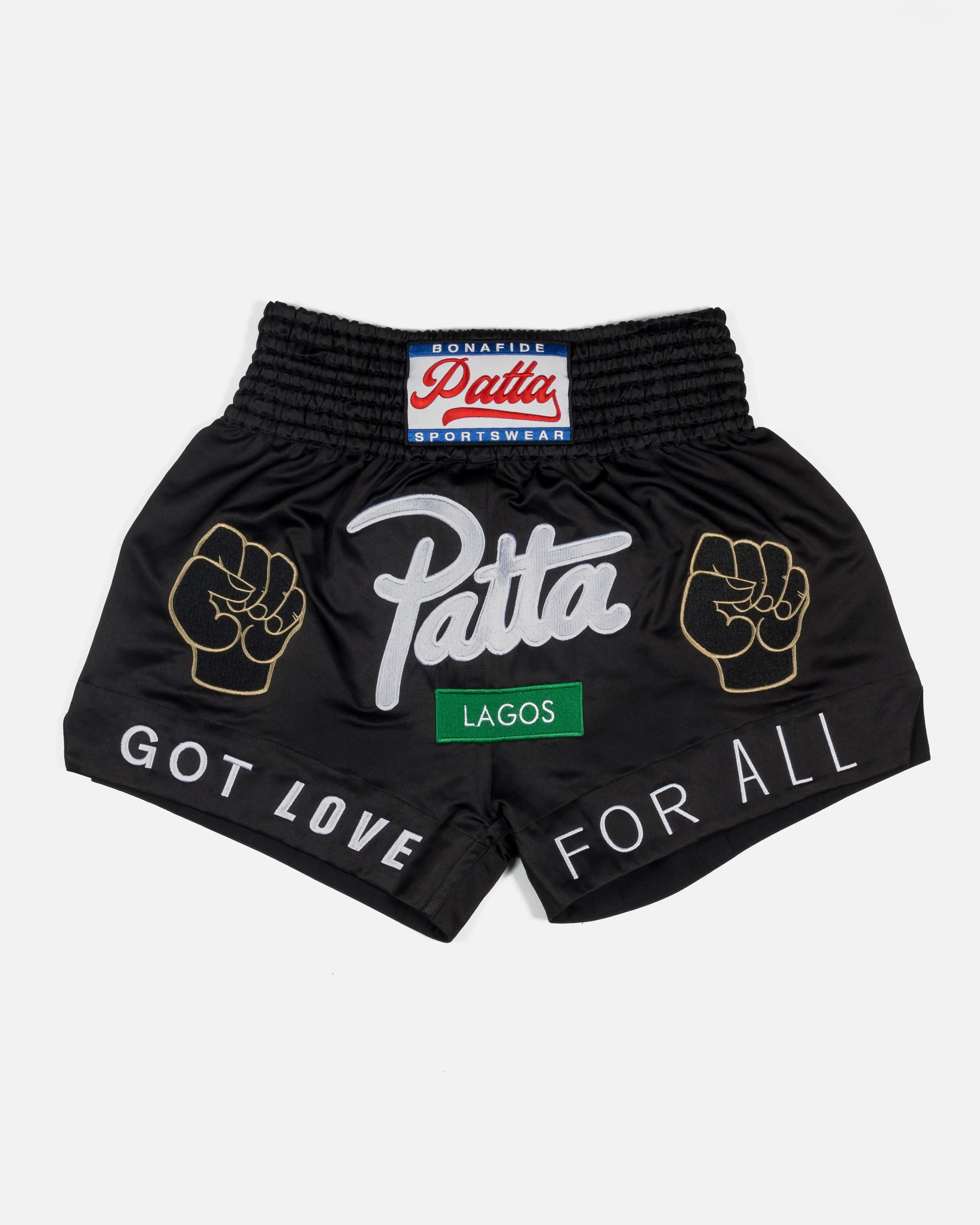 Patta Lagos Chapter Muay Thai Shorts (Black)
