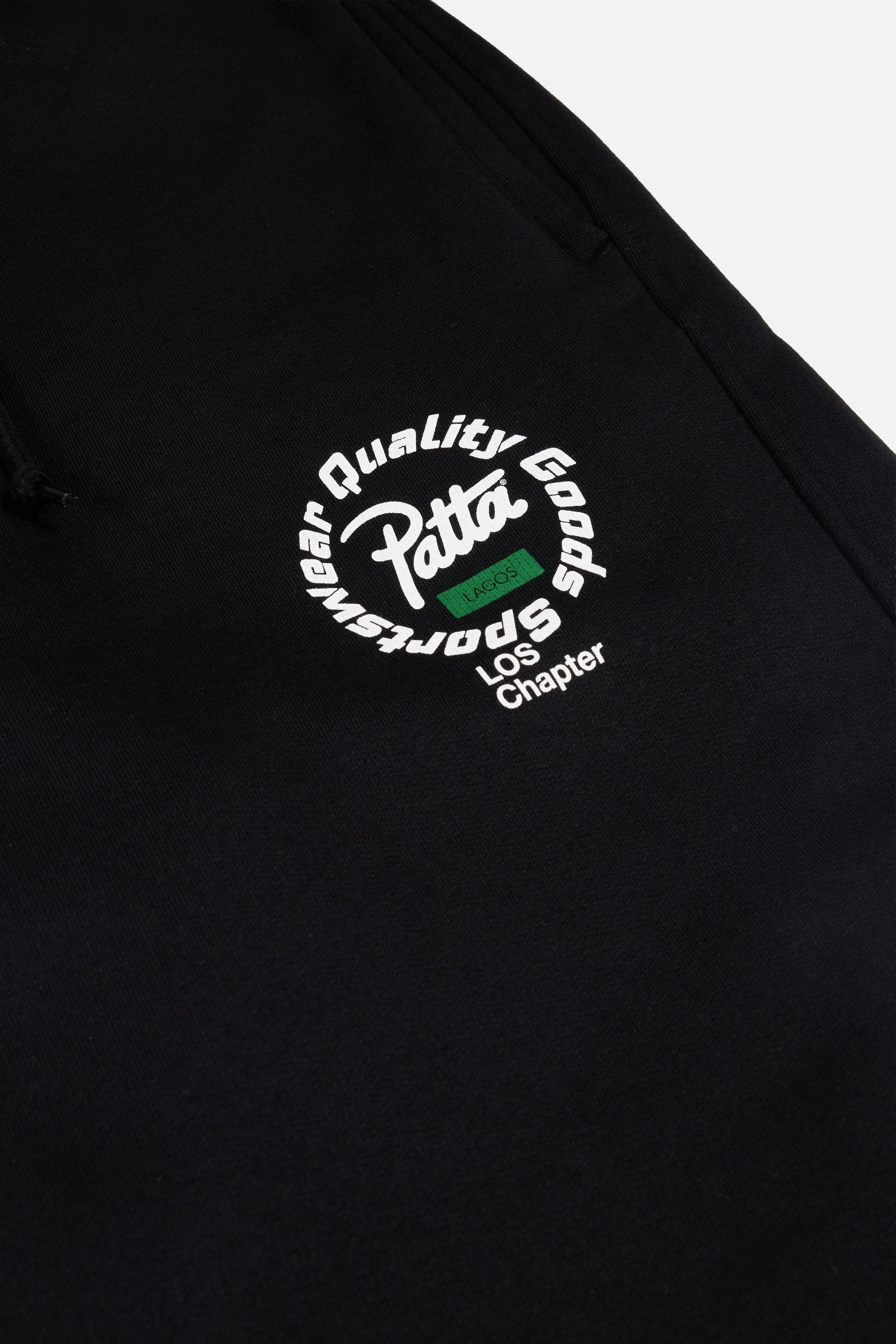 Patta Lagos Chapter Straight Leg Jogging Pants (Black)