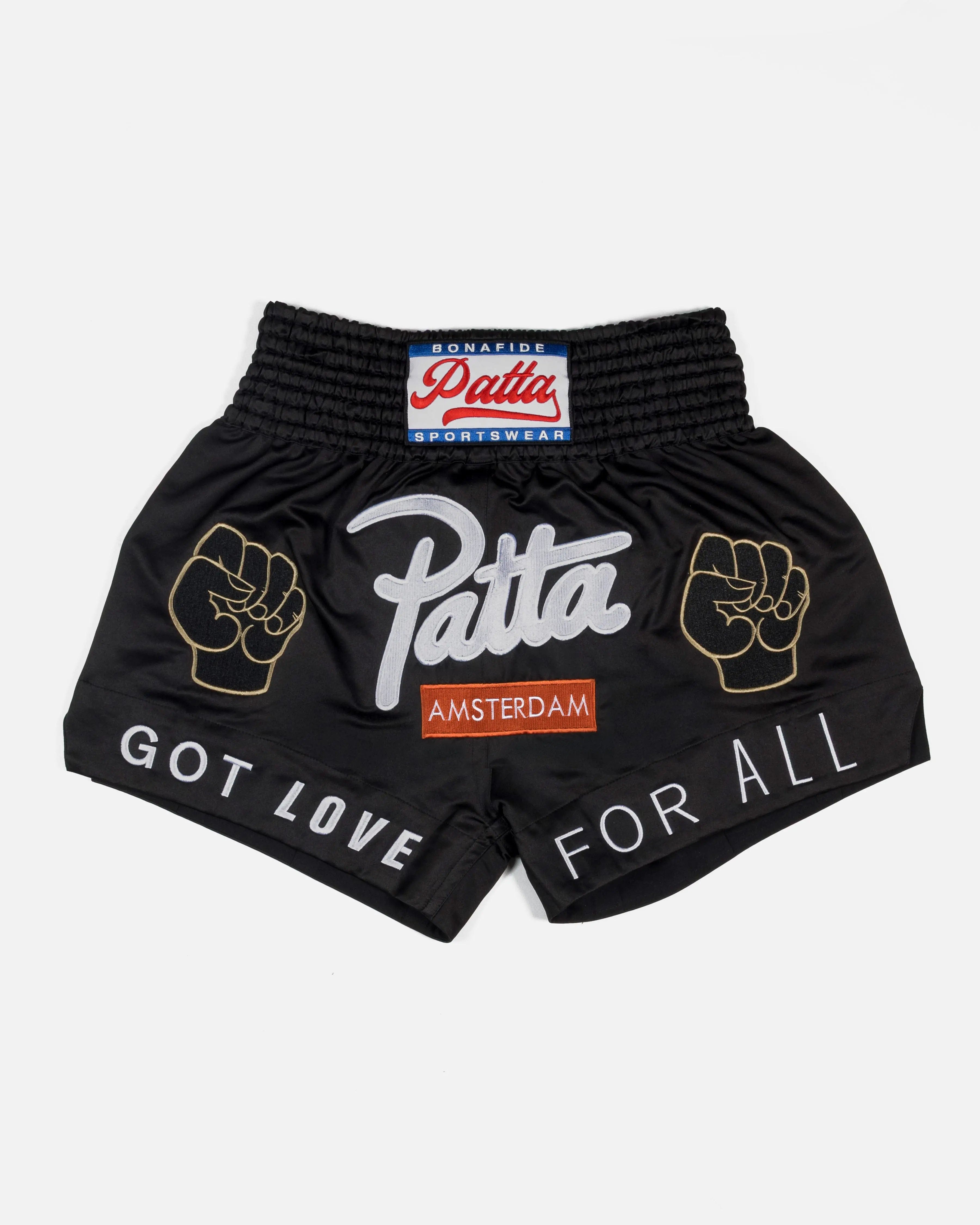 Patta Amsterdam Chapter Muay Thai Shorts (Black)