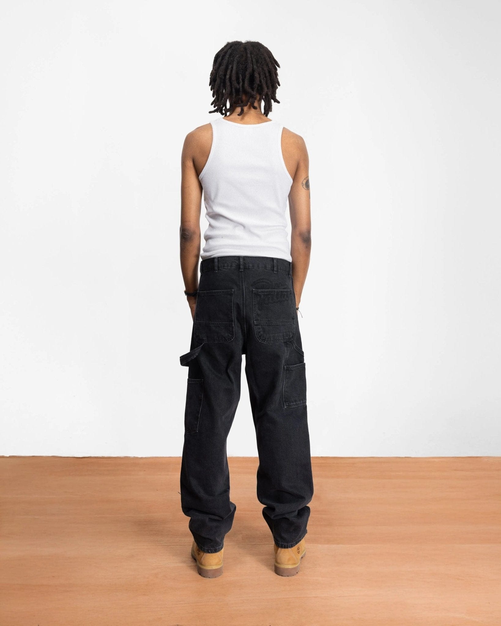 Patta Double Knee Denim Pants (Black Denim)
