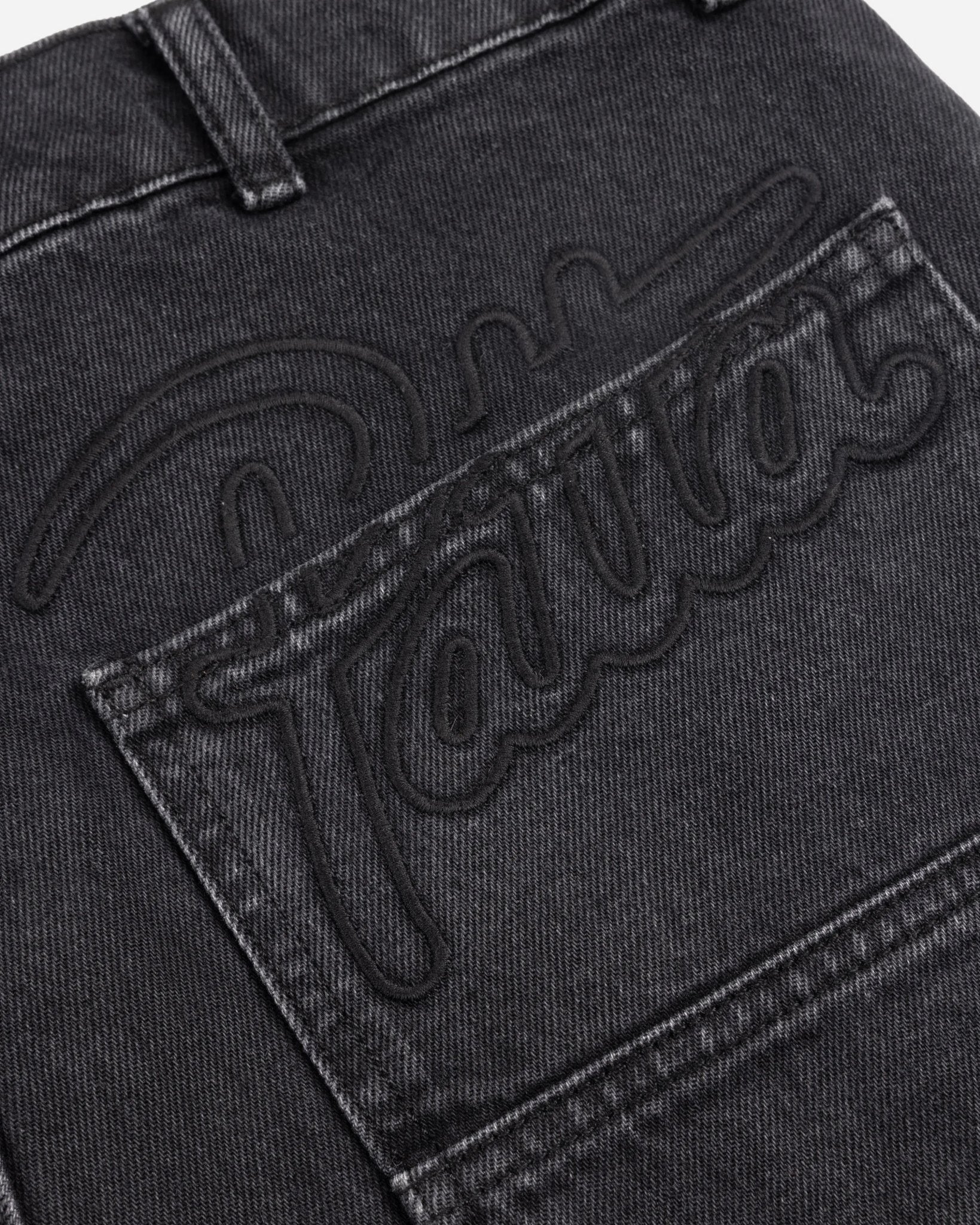 Patta Double Knee Denim Pants (Black Denim)
