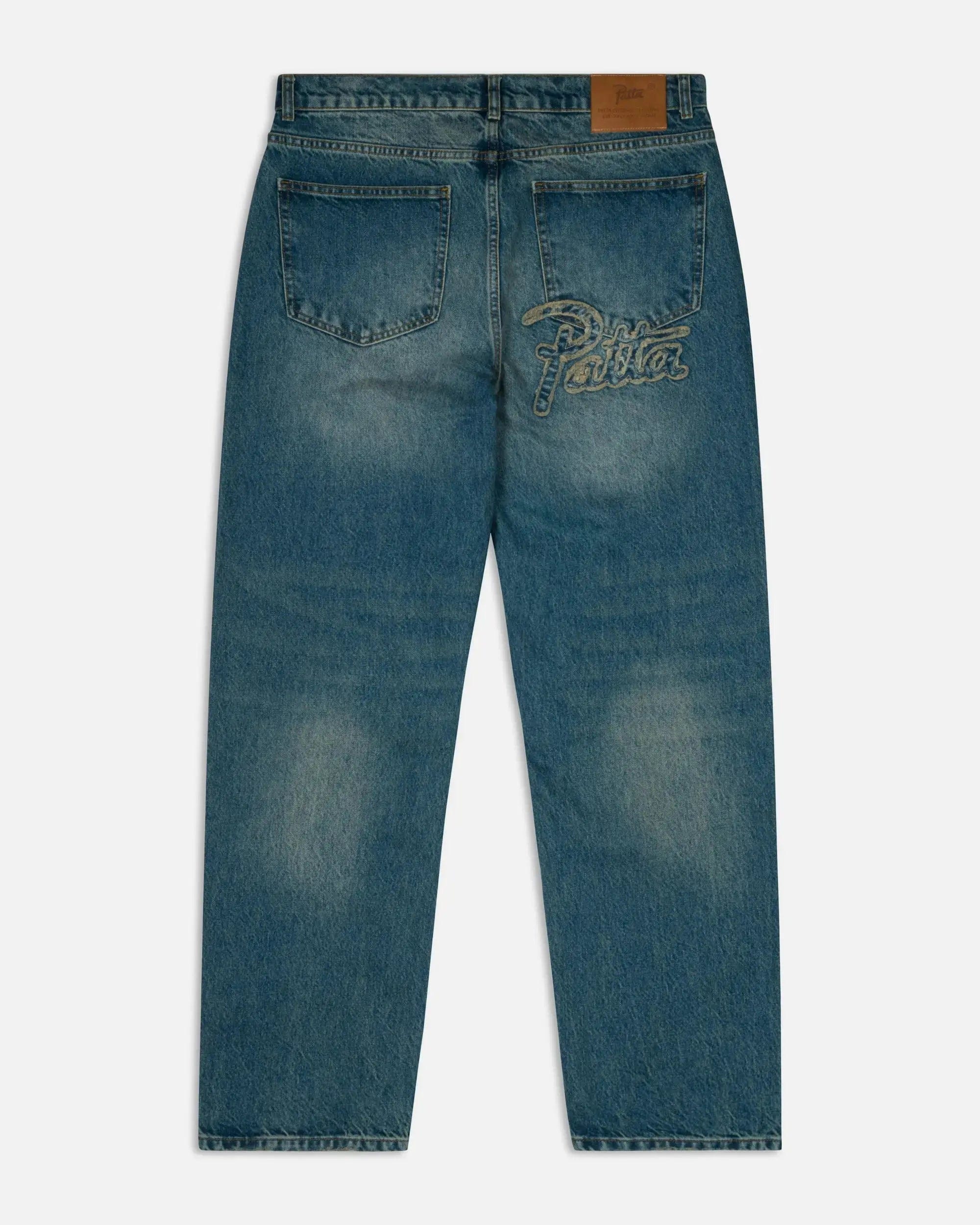 Patta Whiskers Denim Pants (Dark Blue Denim)