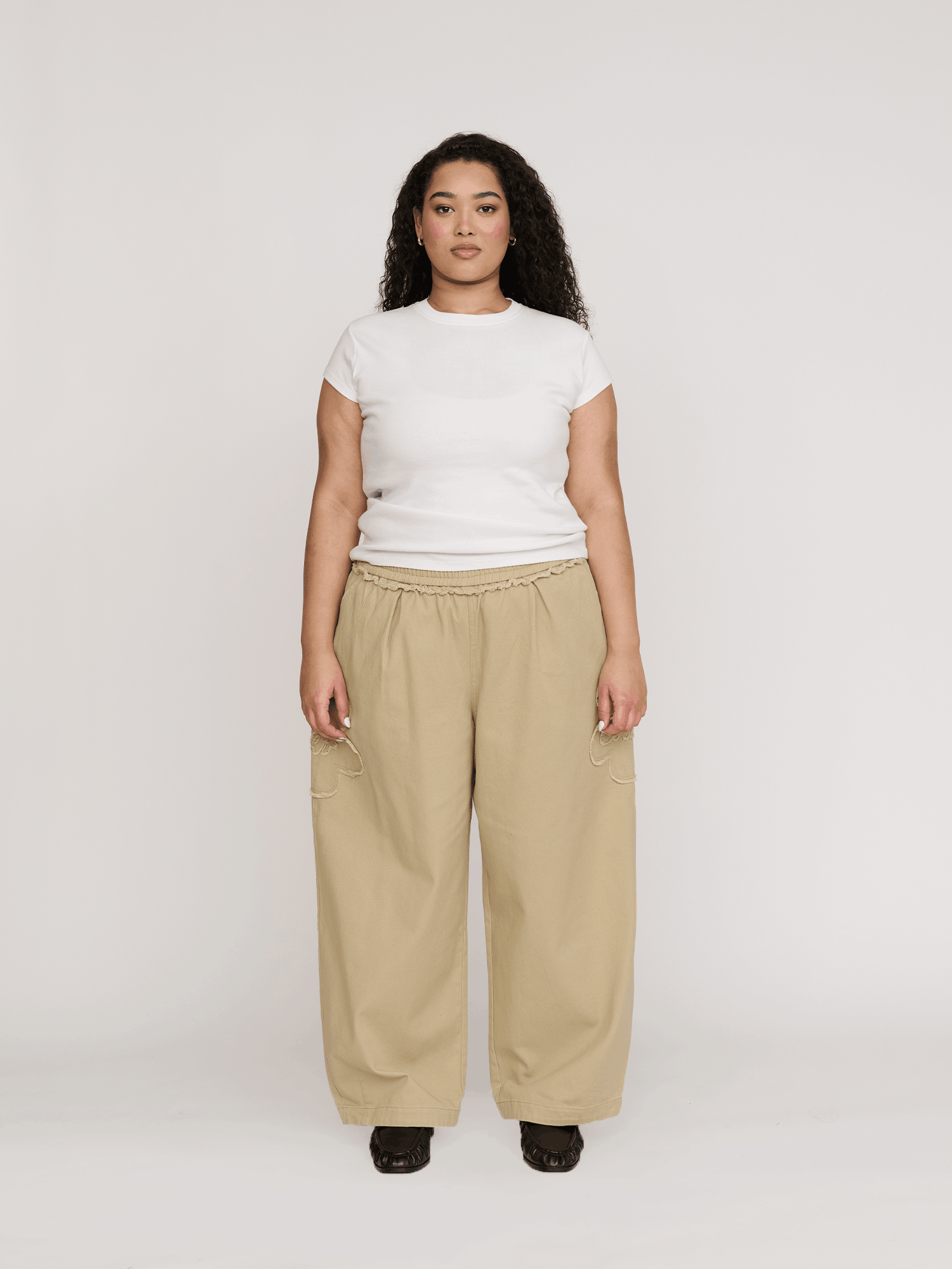 Flower Bev Big Flower Barrel Trousers