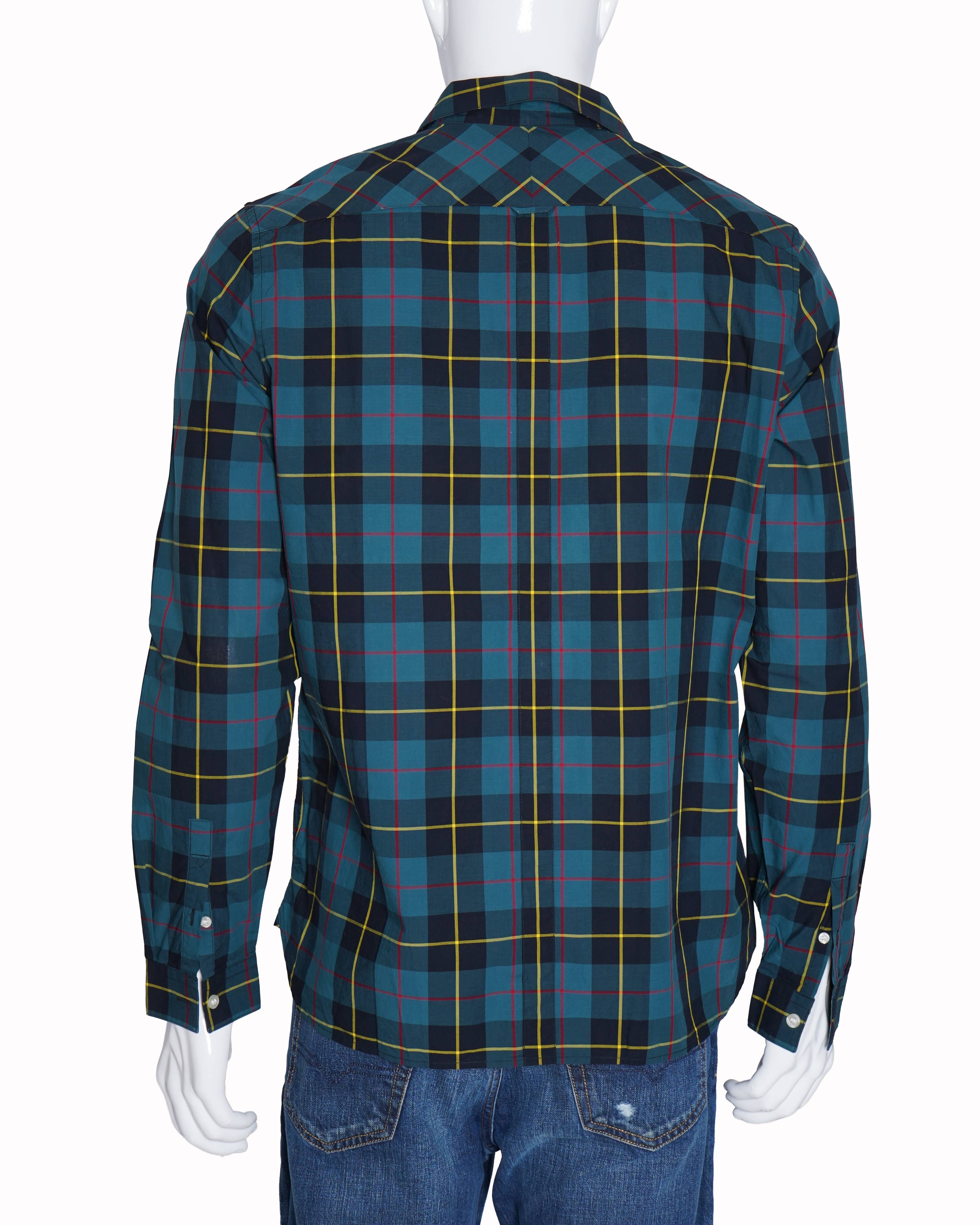 Fred perry green checkered shirt