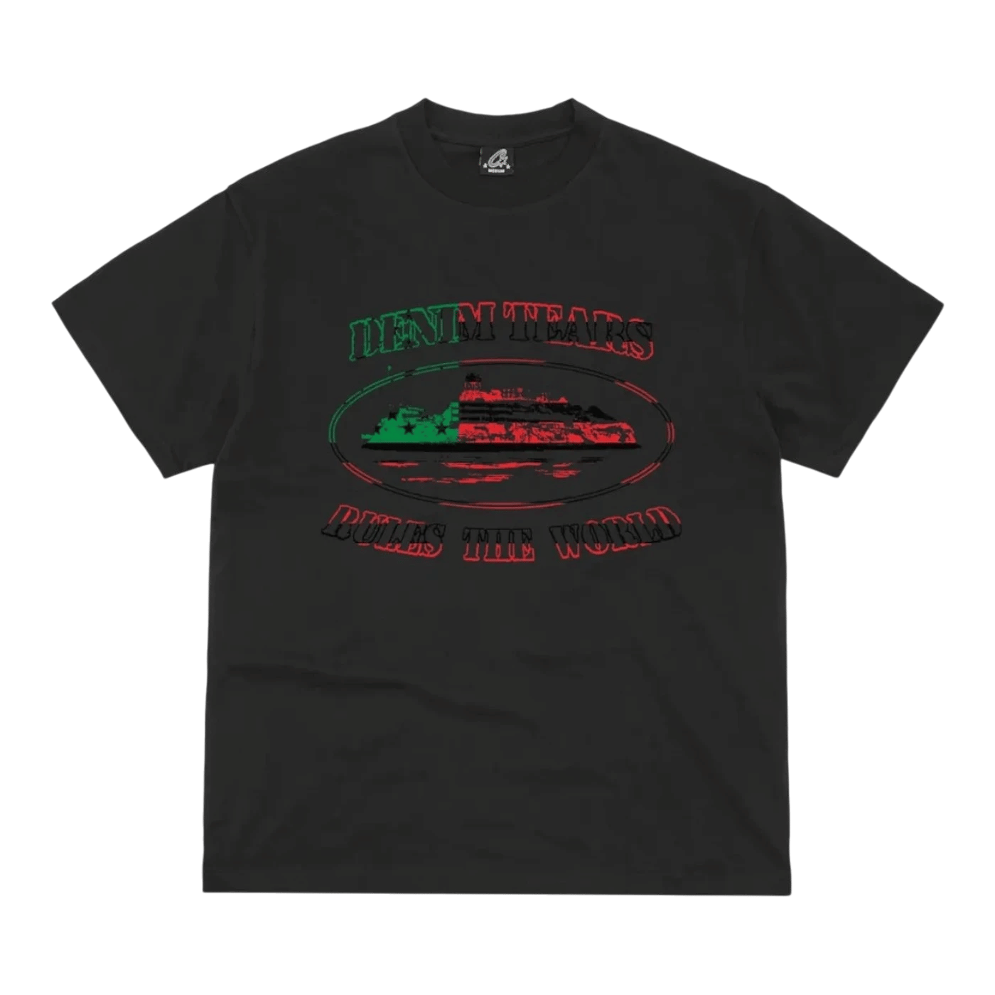 Corteiz x Denim Tears Cortears OG Alcatraz T-Shirt – Black