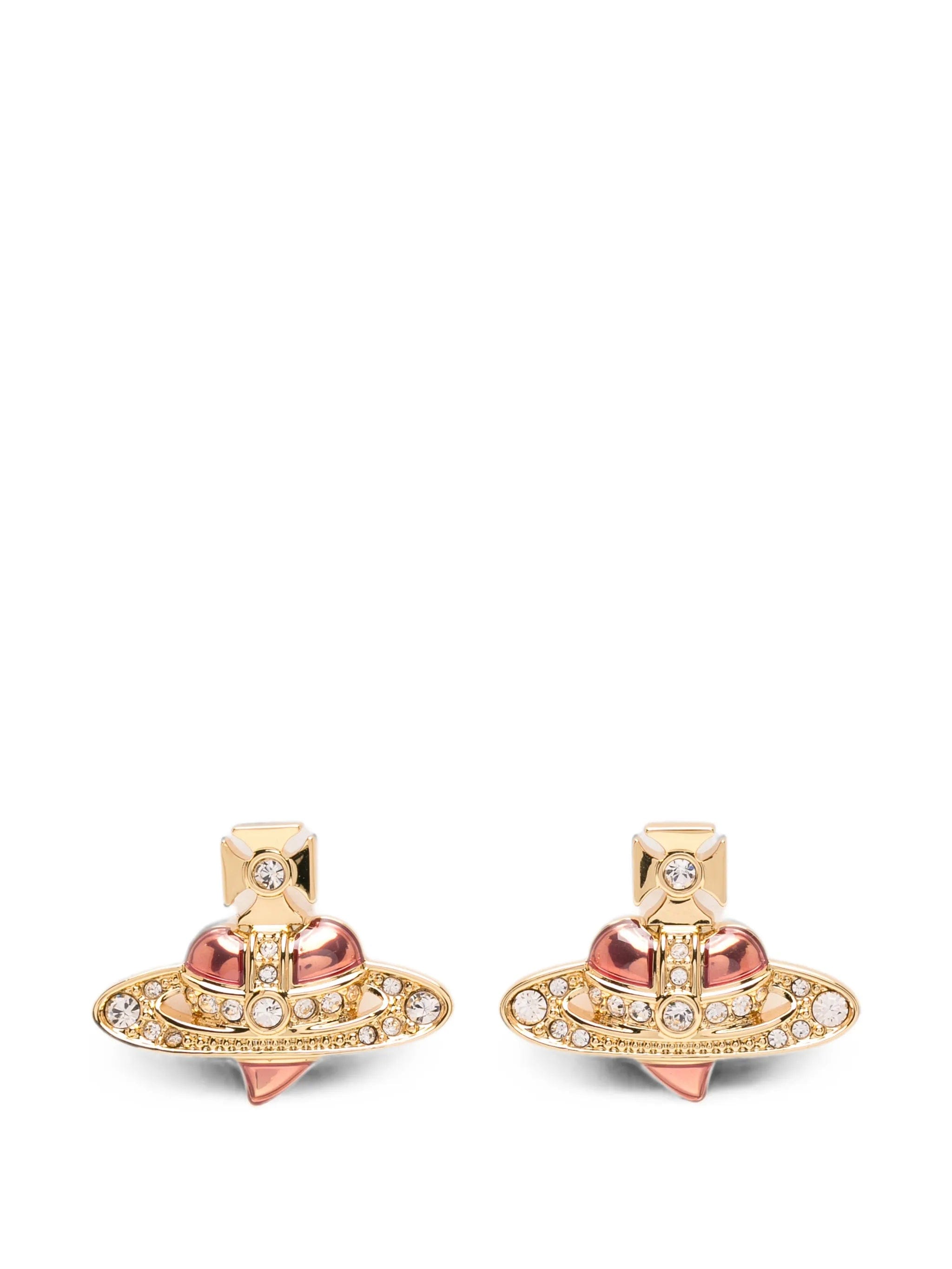 Vivienne Westwood heart - motif earrings