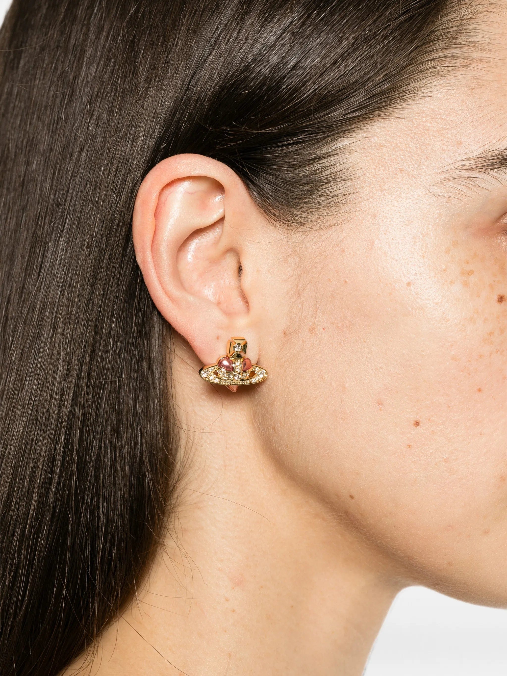 Vivienne Westwood heart - motif earrings