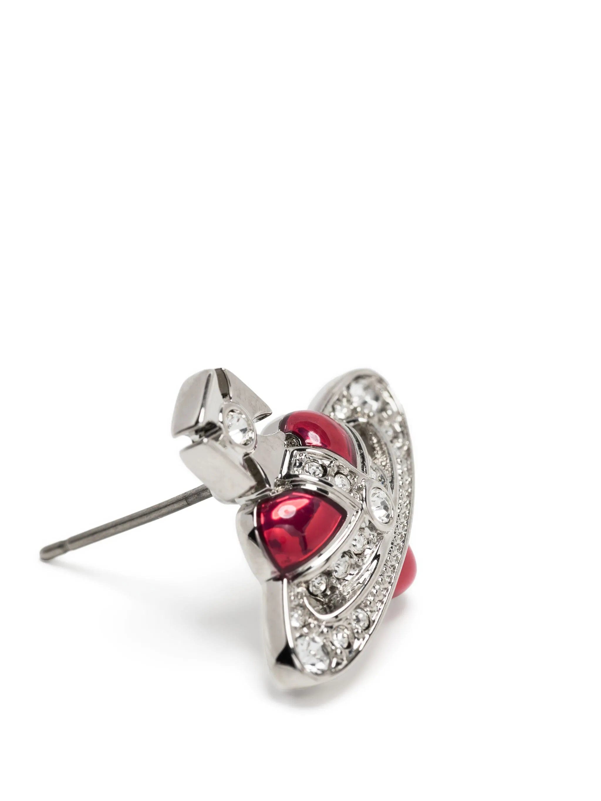 Vivienne Westwood New Diamante Heart stud earrings