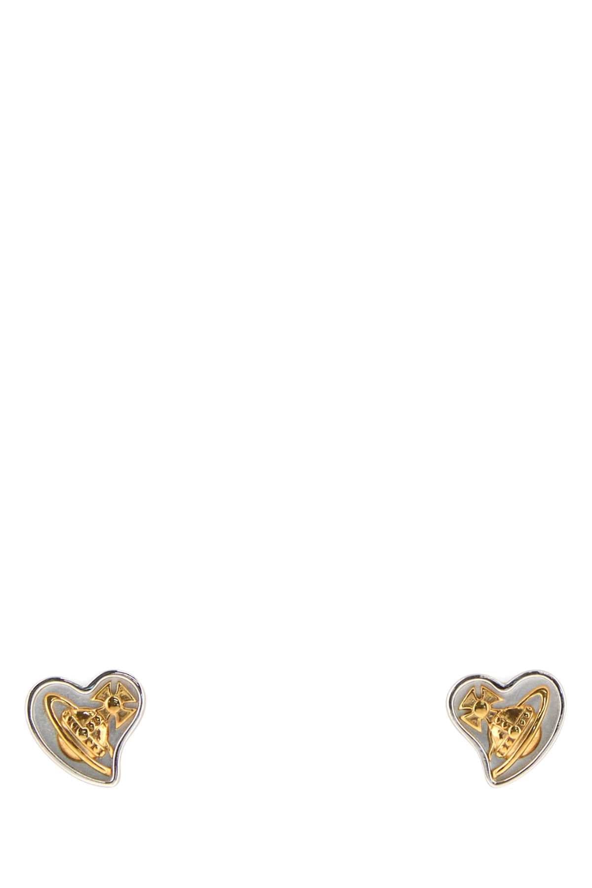 Vivienne Westwood Platinumgold Metal Fibre Earrings — Platinumgold