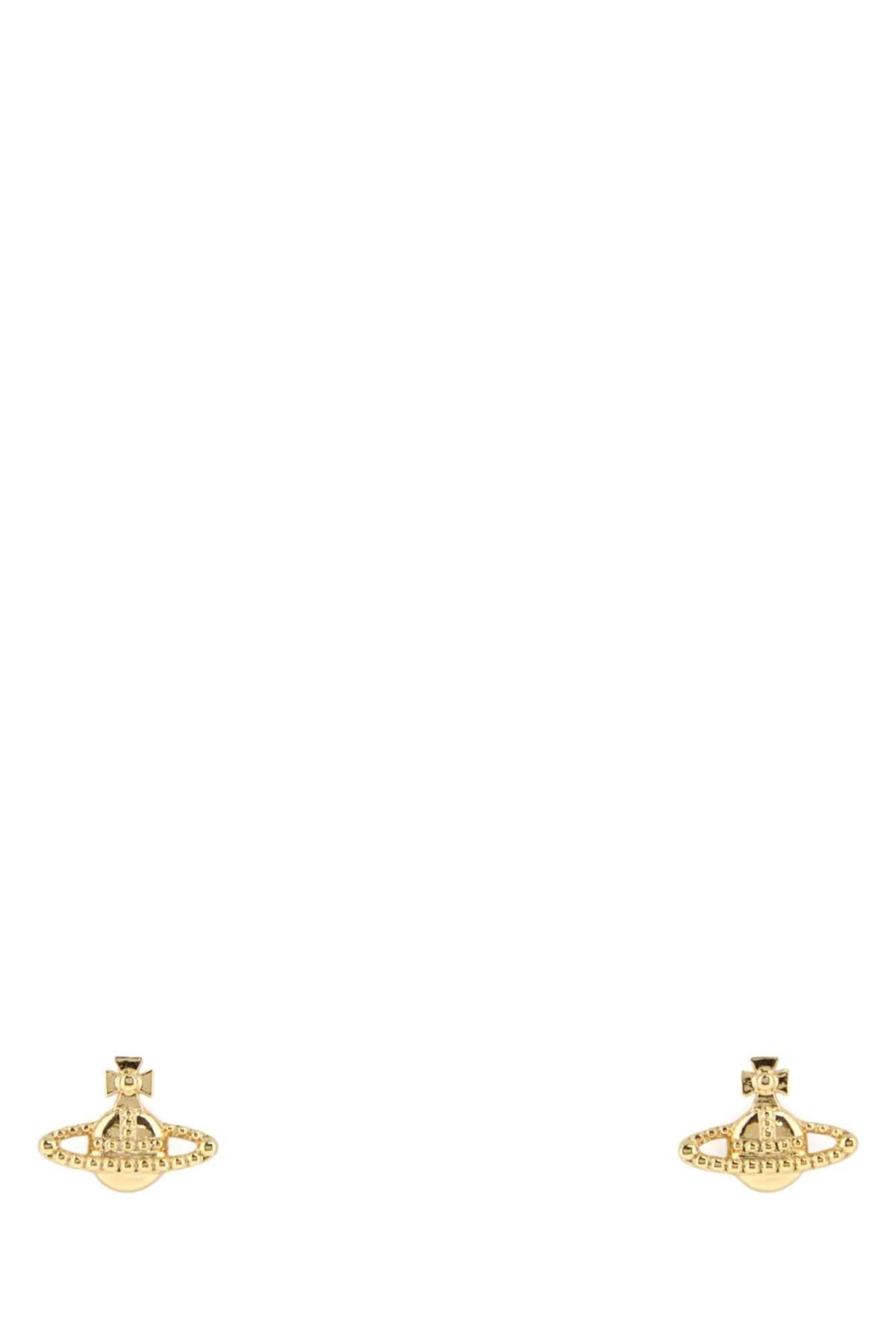 Vivienne Westwood Orb Logo Earrings — Gold