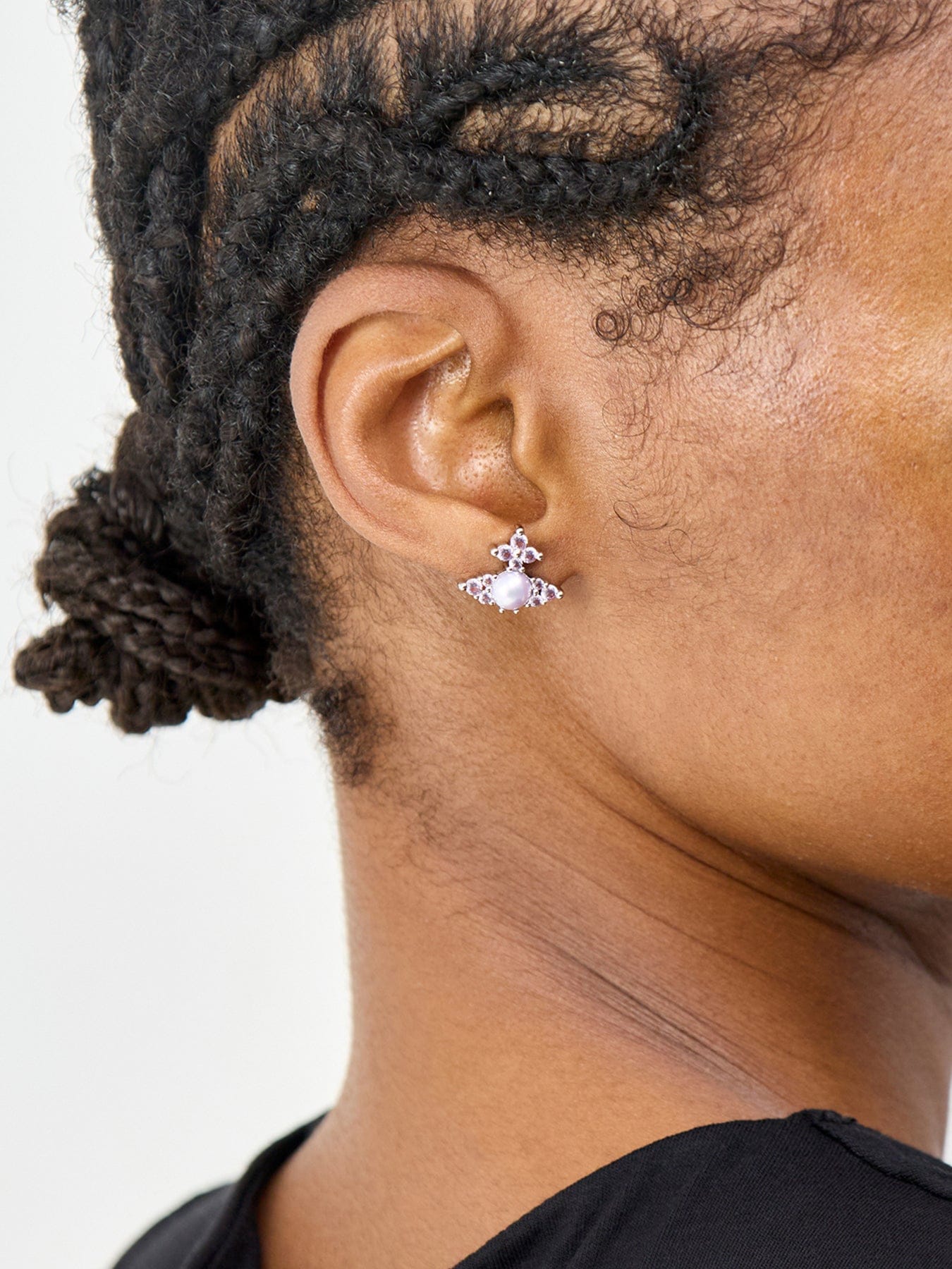 Vivienne Westwood Feodora Stud Earrings Pearl Lilac