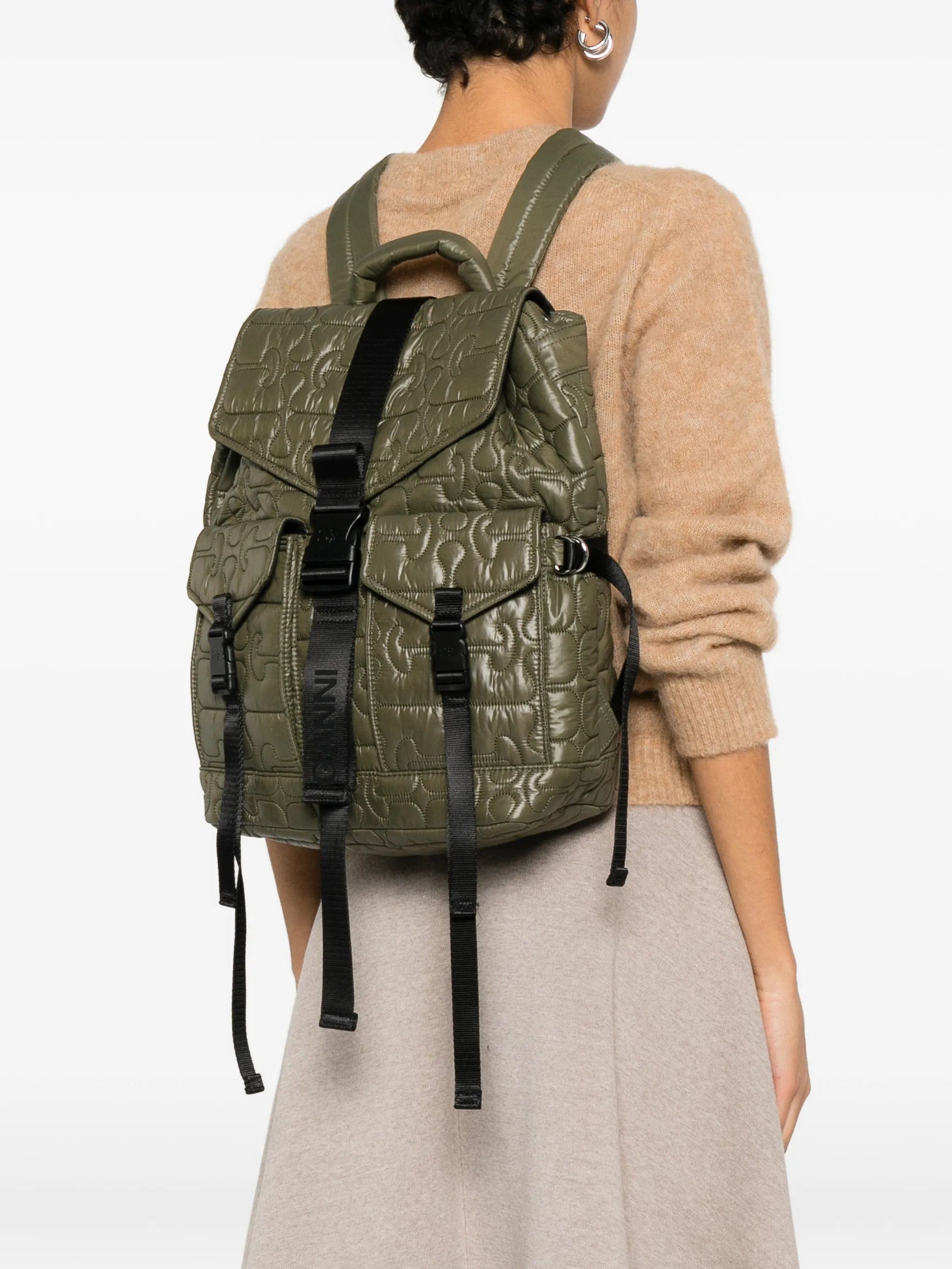 GANNI quilted Re - Tech backpack